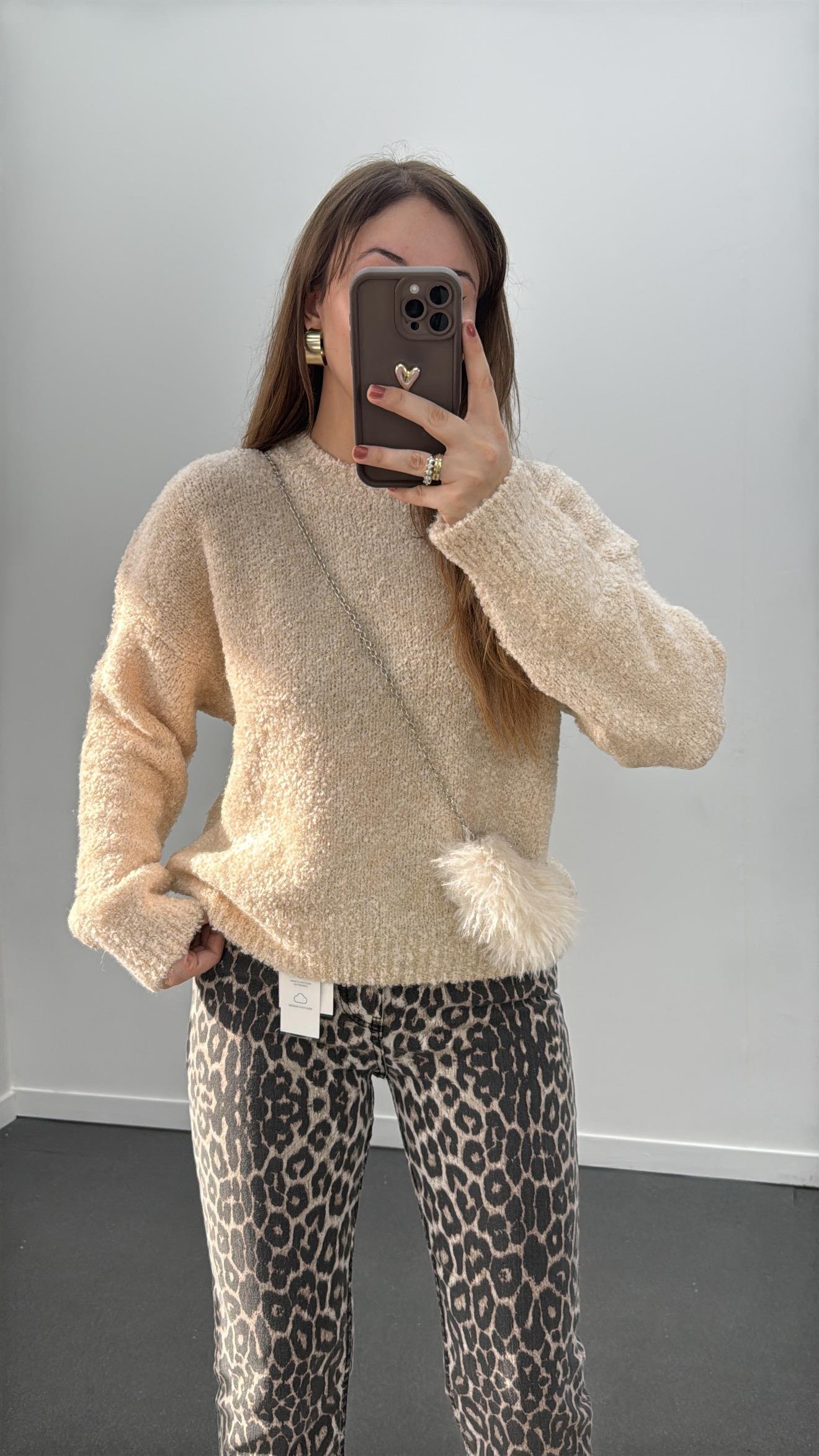 Sunbean Vanilya Triko Bukletli Kazak