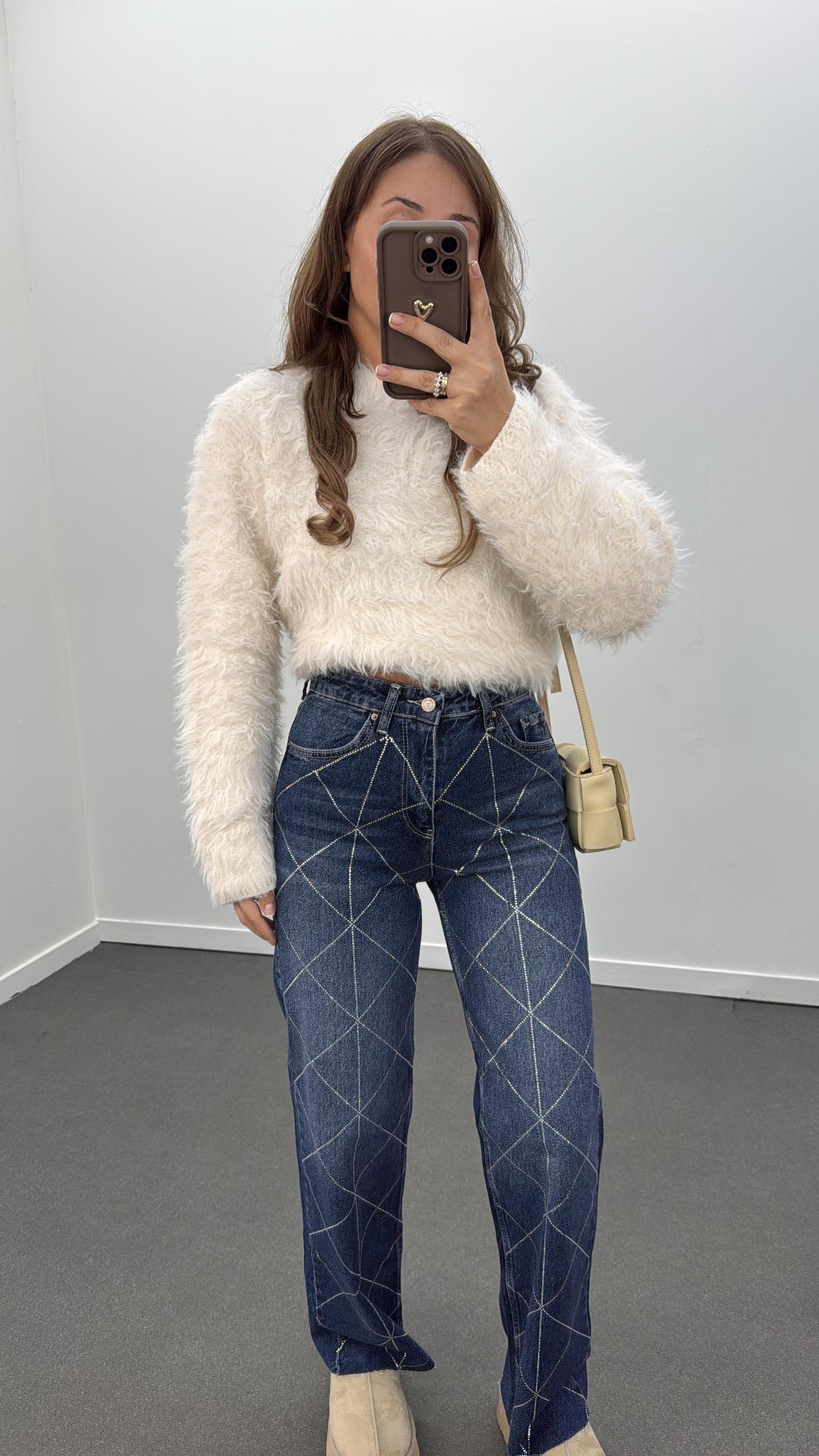 Teddy Krem Pelüş Kazak