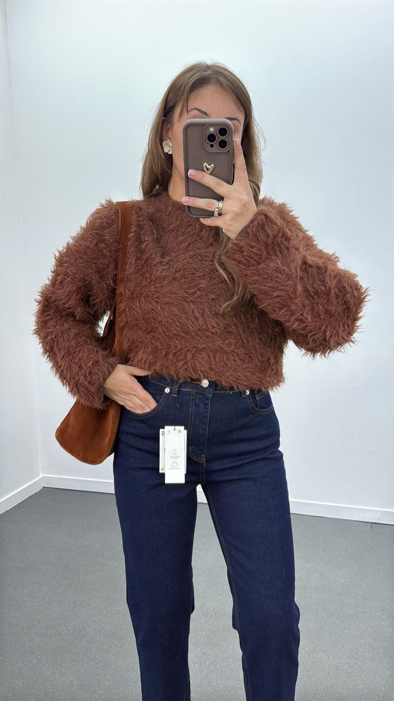 Teddy Krem Pelüş Kazak