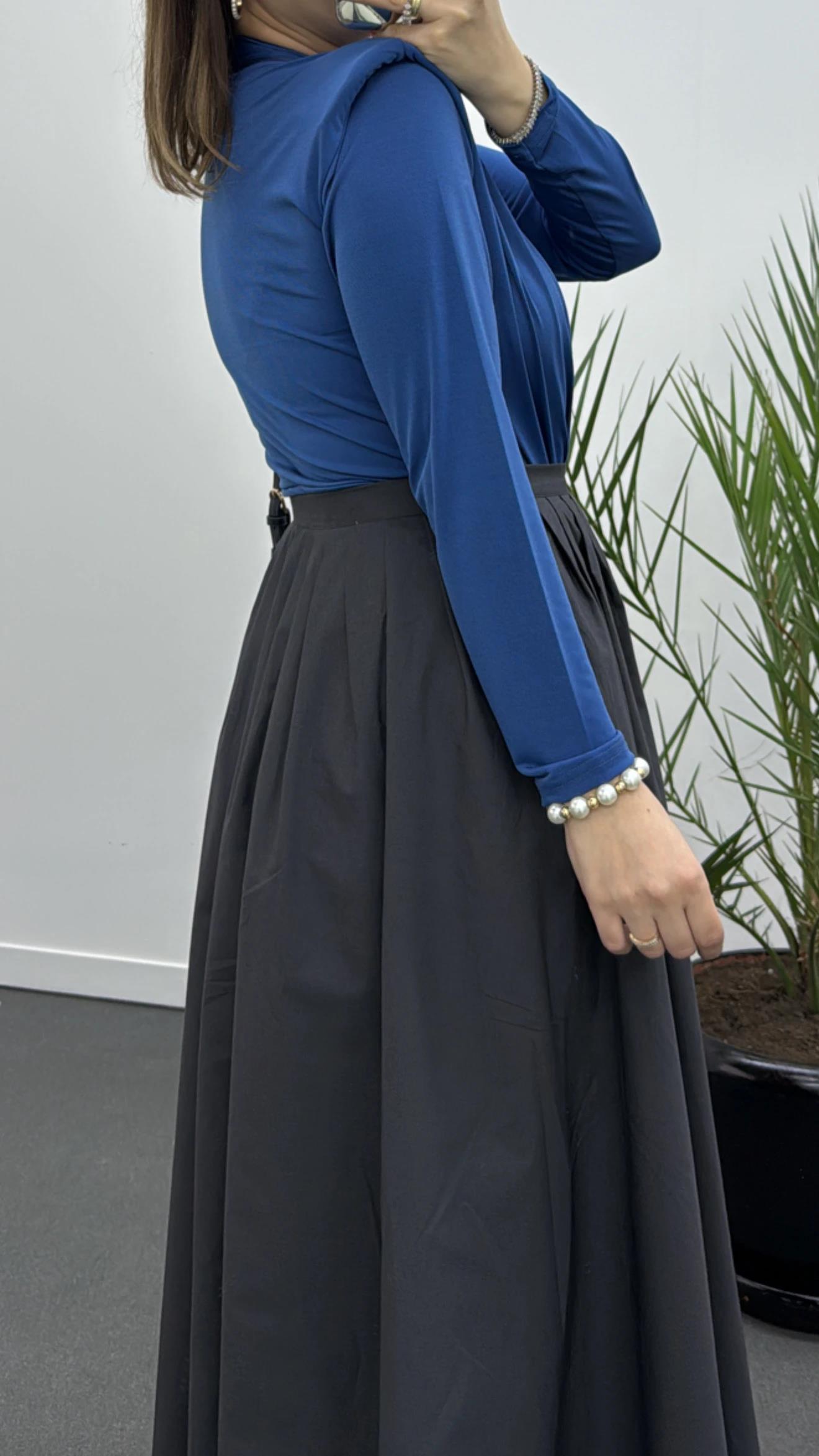 Theo Saks Mavisi Vatkalı Sandy Bodysuit