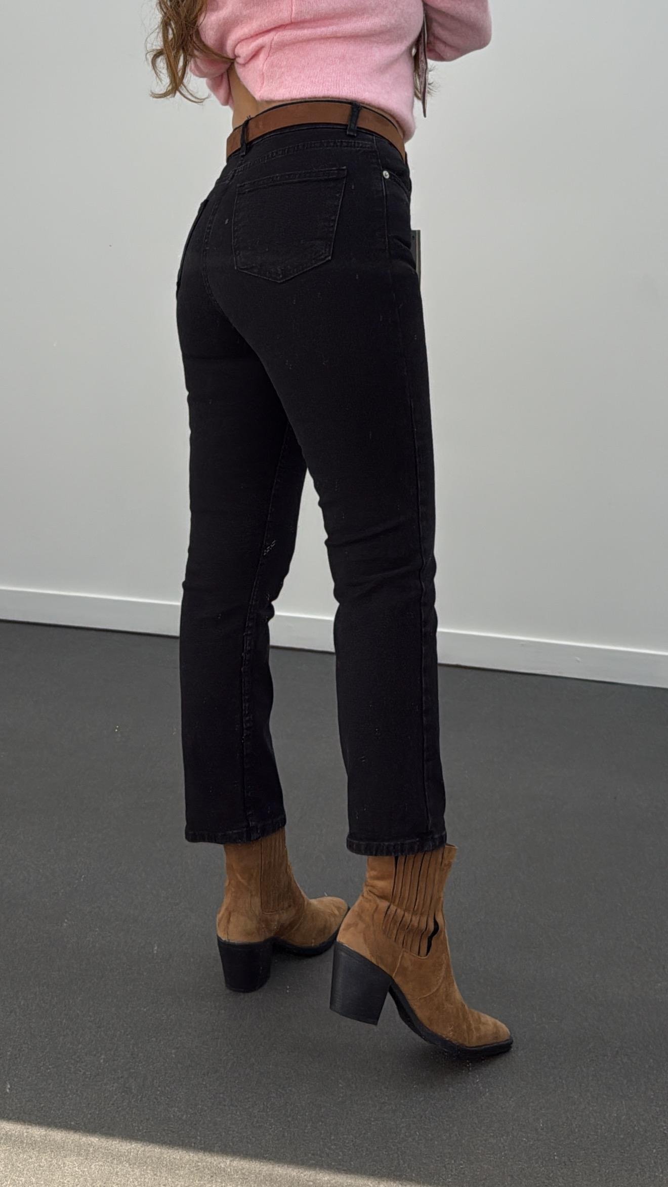 Toronto Siyah Yıkamalı Boy Fit Jeans