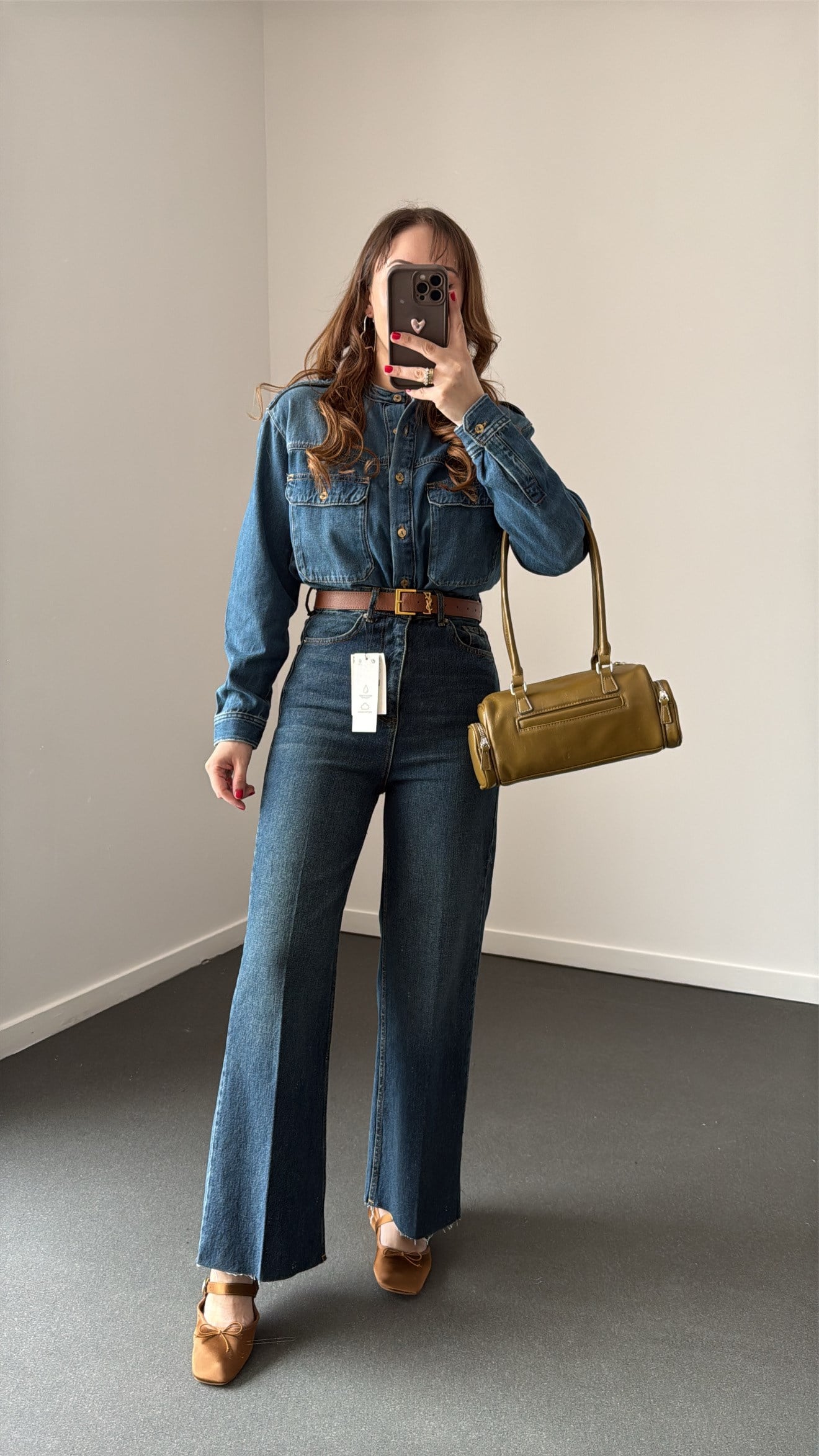 Toskana Tint Yıkamalı Yüksek Bel Crop Wide Leg Jeans