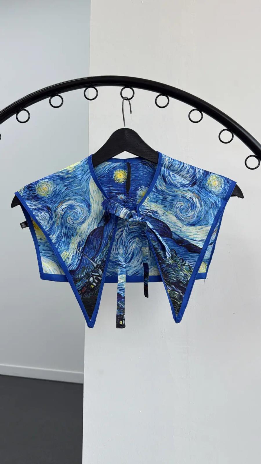 Van Gogh Yıldızlı Gece Yaka Fular