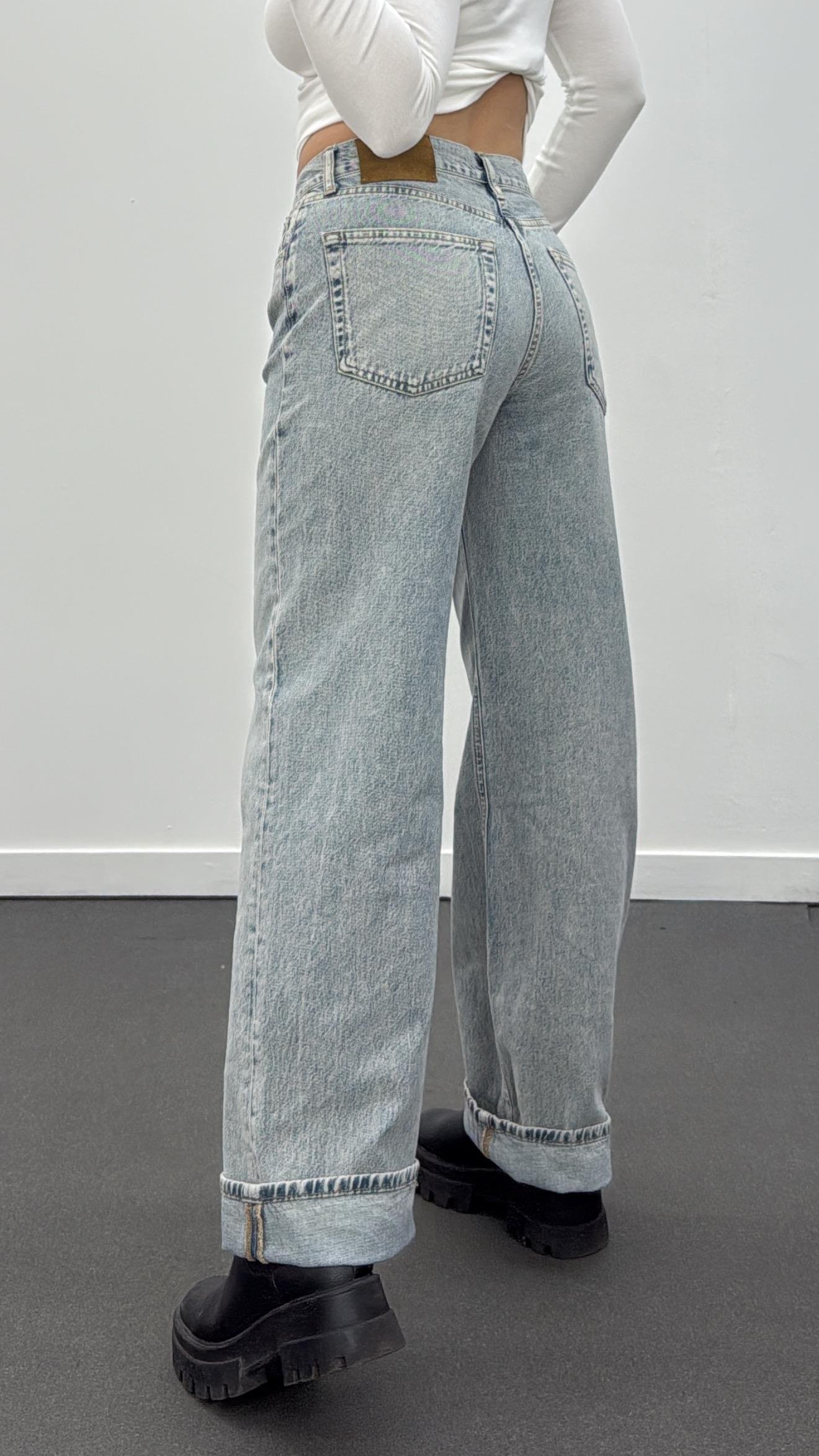 Wanda Açık Tintli Orta Bel Baggy Relax Fit Jeans