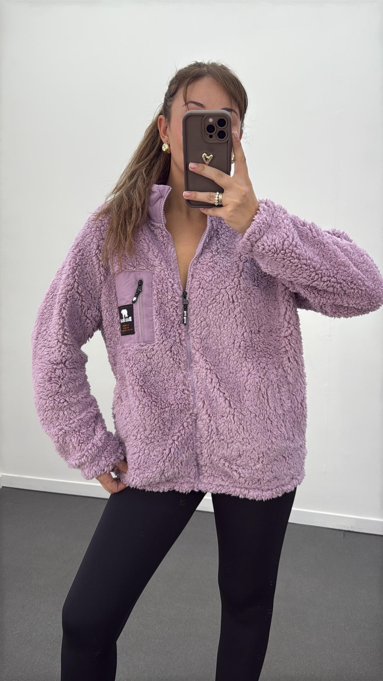 Wang Lila Polar Fermuarlı Sweat