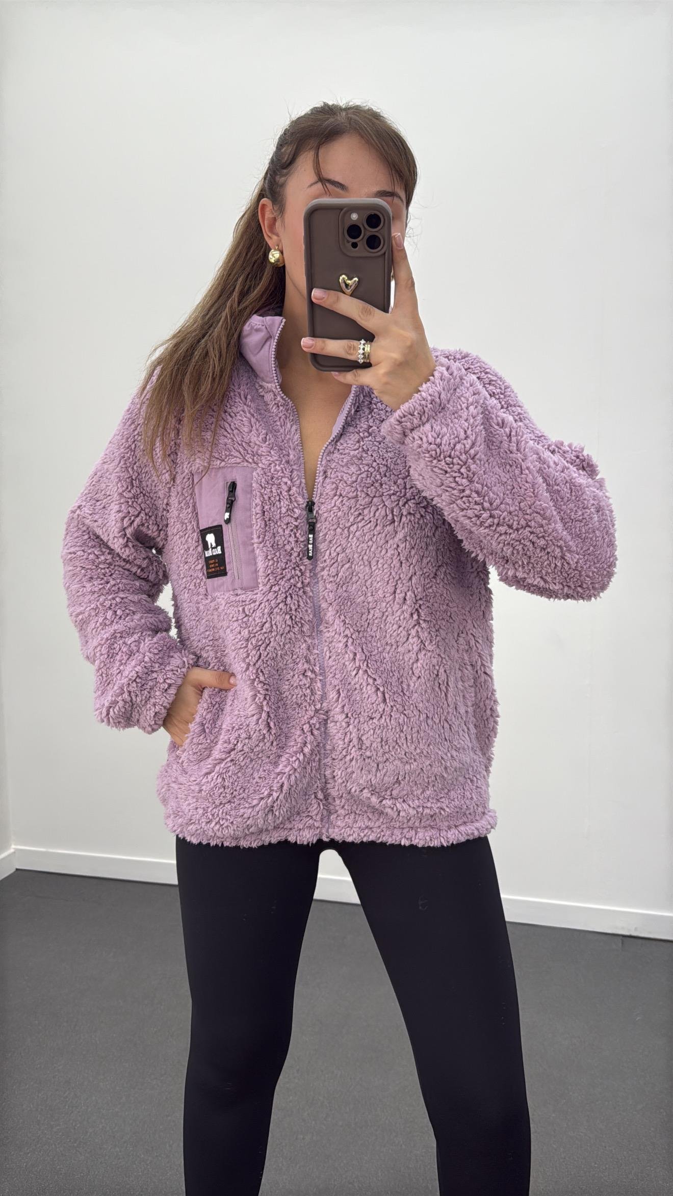 Wang Lila Polar Fermuarlı Sweat
