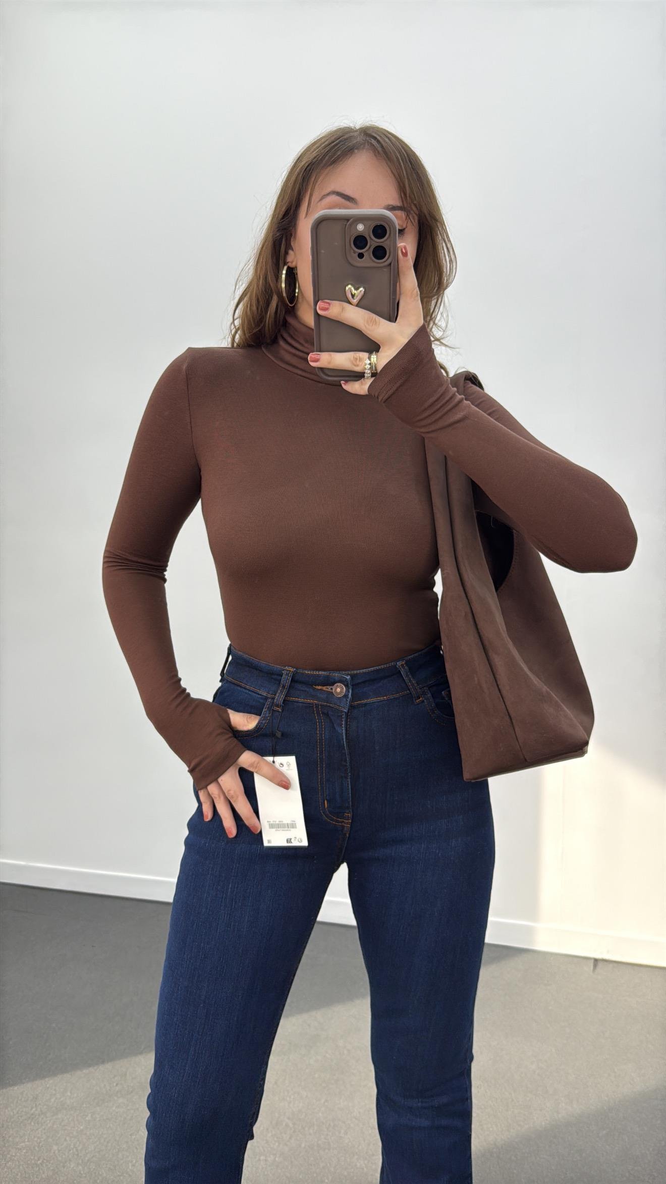 Yoko Kahverengi Balıkçı Yaka Modal Body