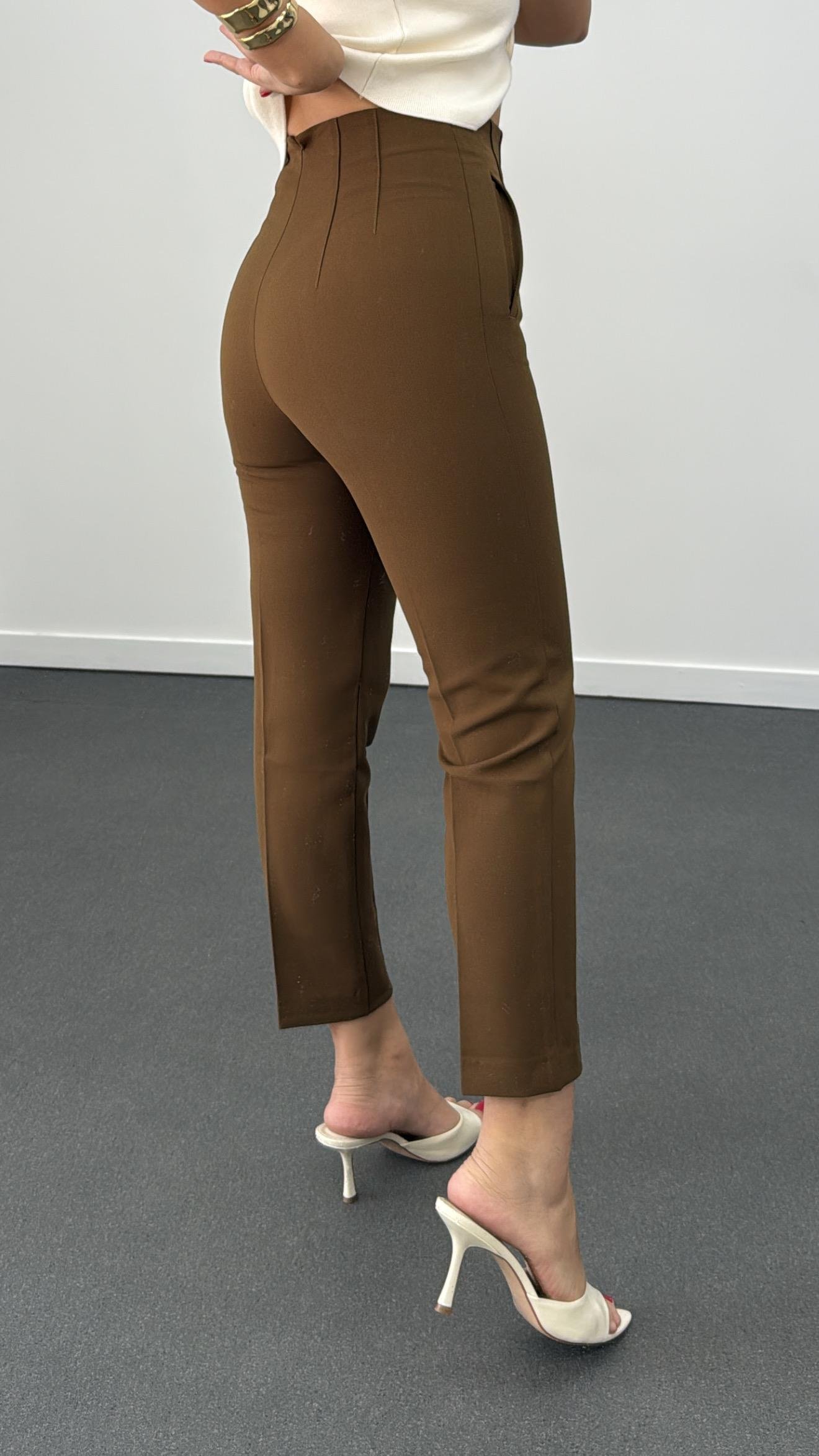 ZR Camel Pensli Kumaş Pantolon