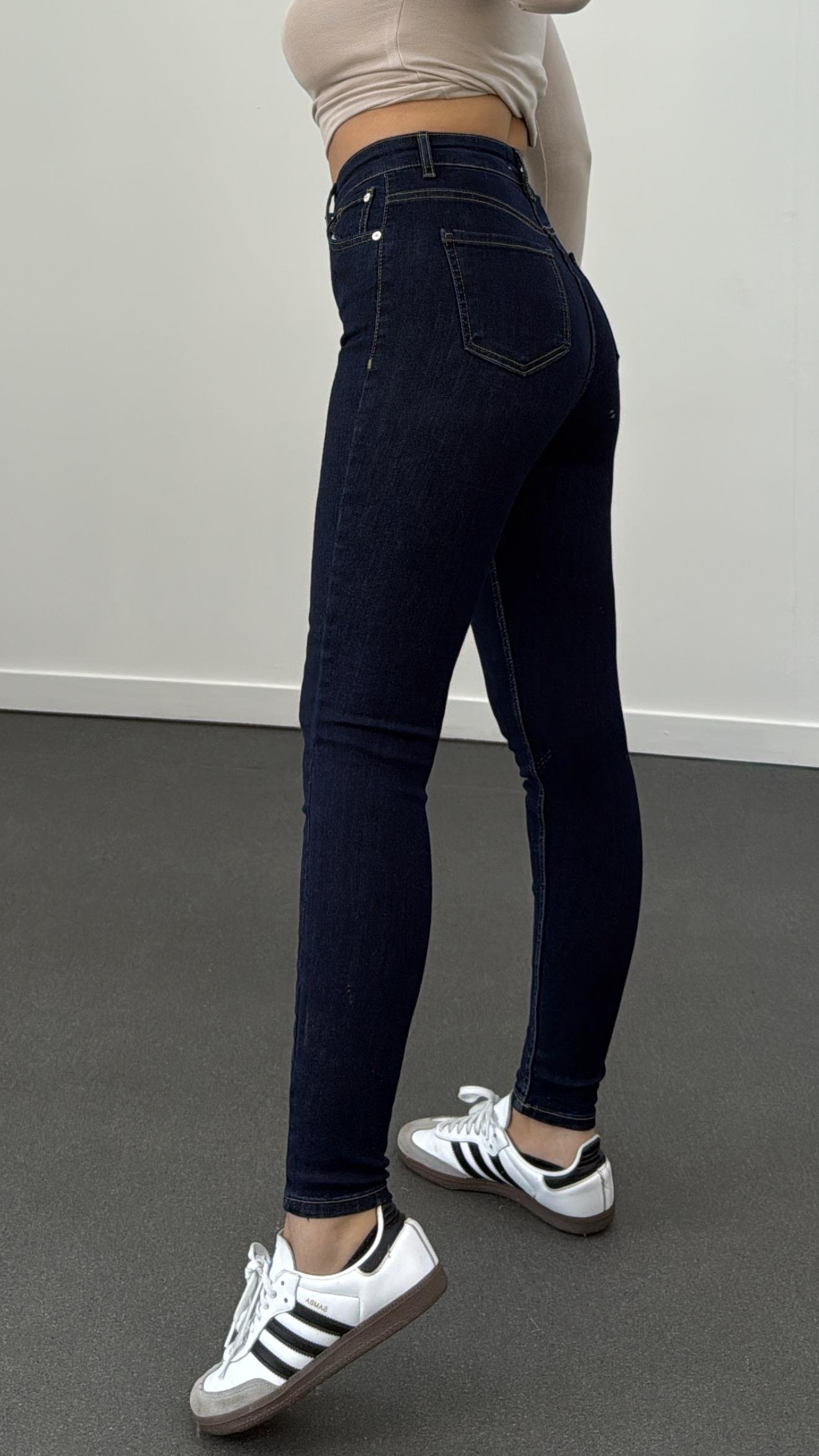 ZR Dark Blue Süper Likralı Toparlayıcı Skinny Jeans