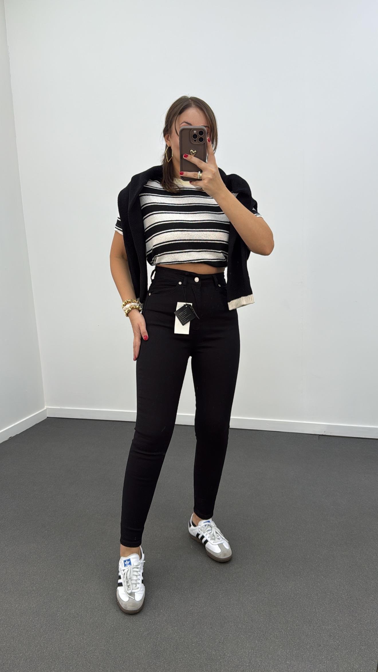 ZR Siyah Süper Likralı Toparlayıcı Skinny Jeans