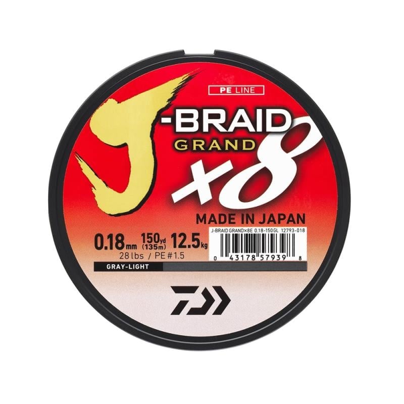 Daiwa J-Braid Grand 8B 135 M Grey İp Misina