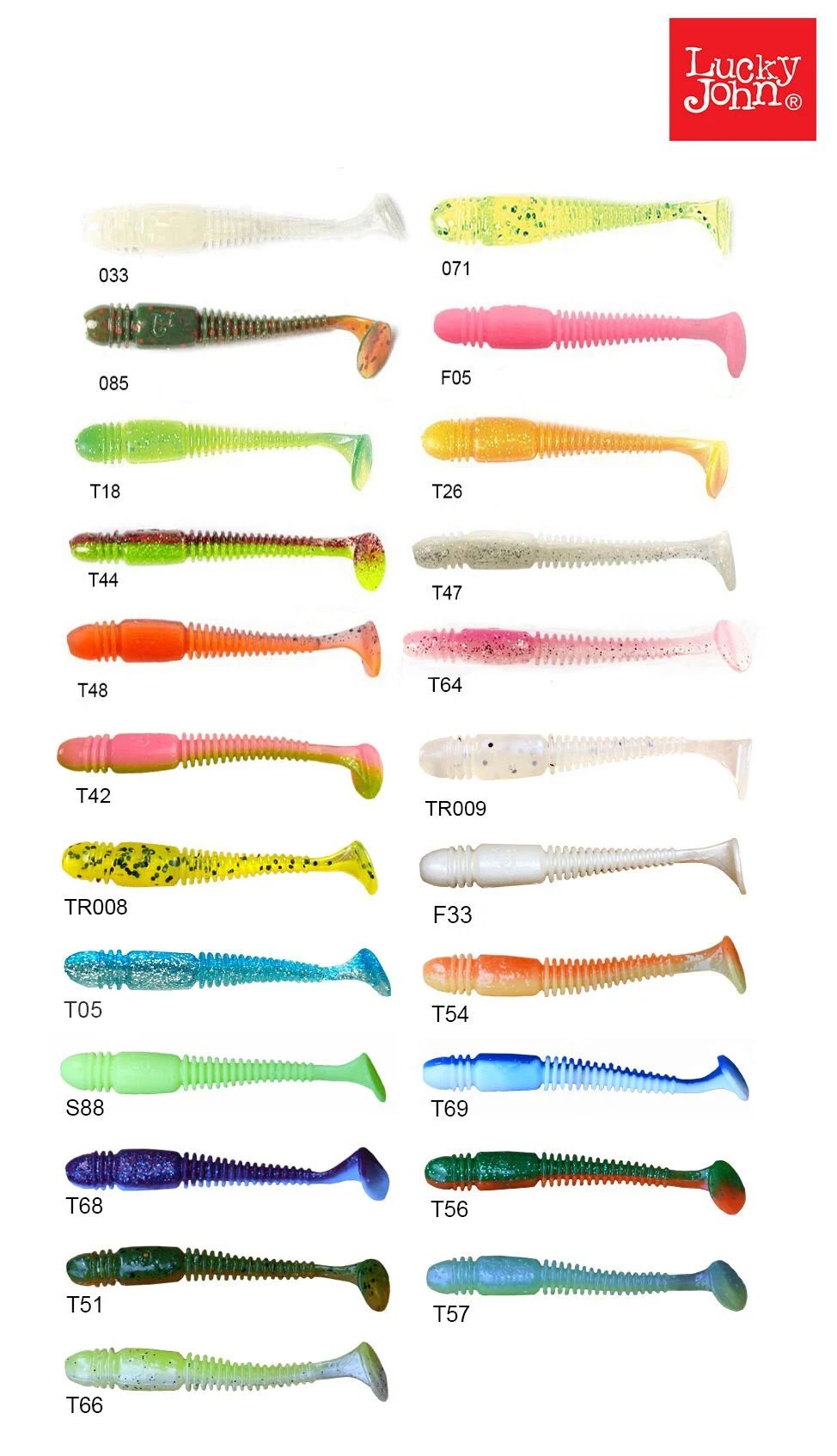 Lucky John Tioga 2.9'' (7.36 cm) 7P Silikon Yem