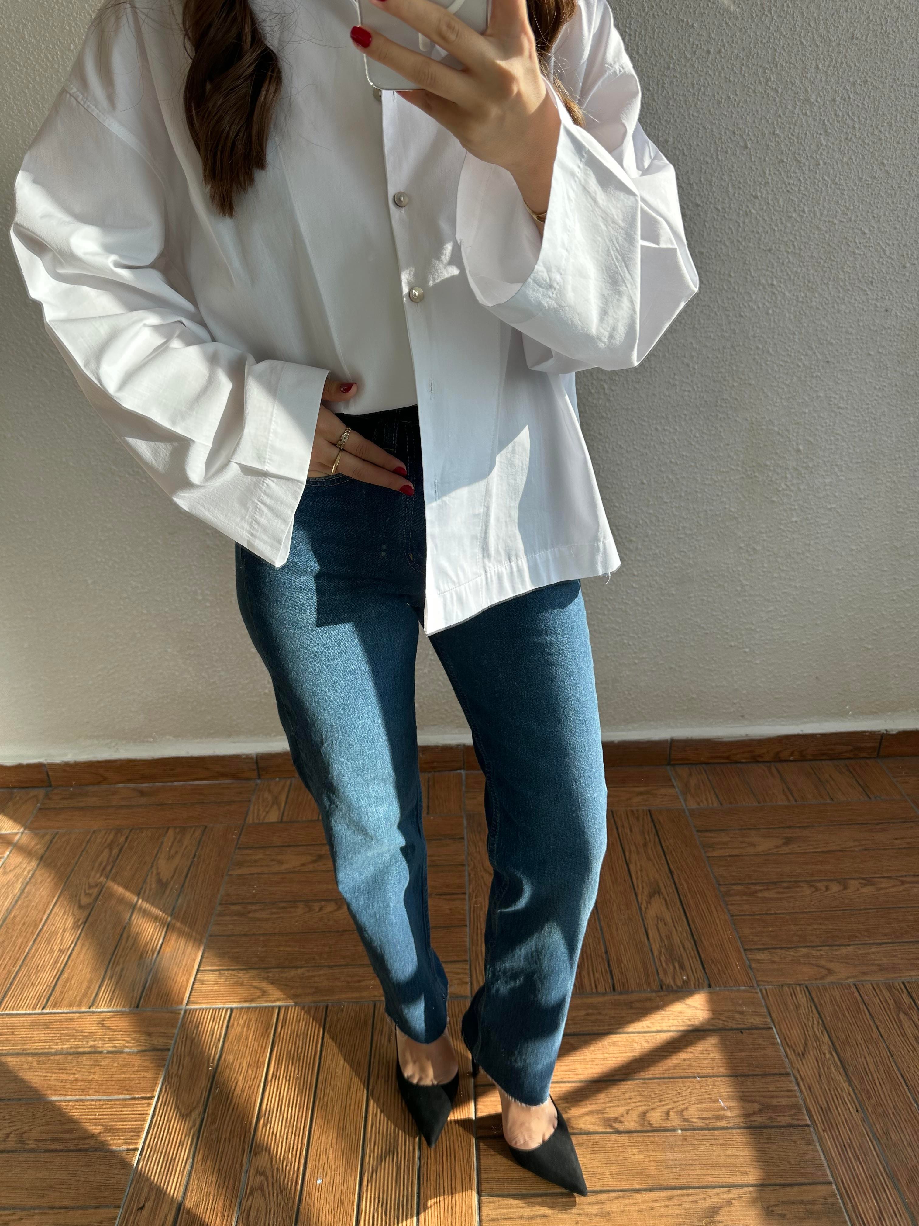 Boy Fit Kesik Paça Jean - Lacivert