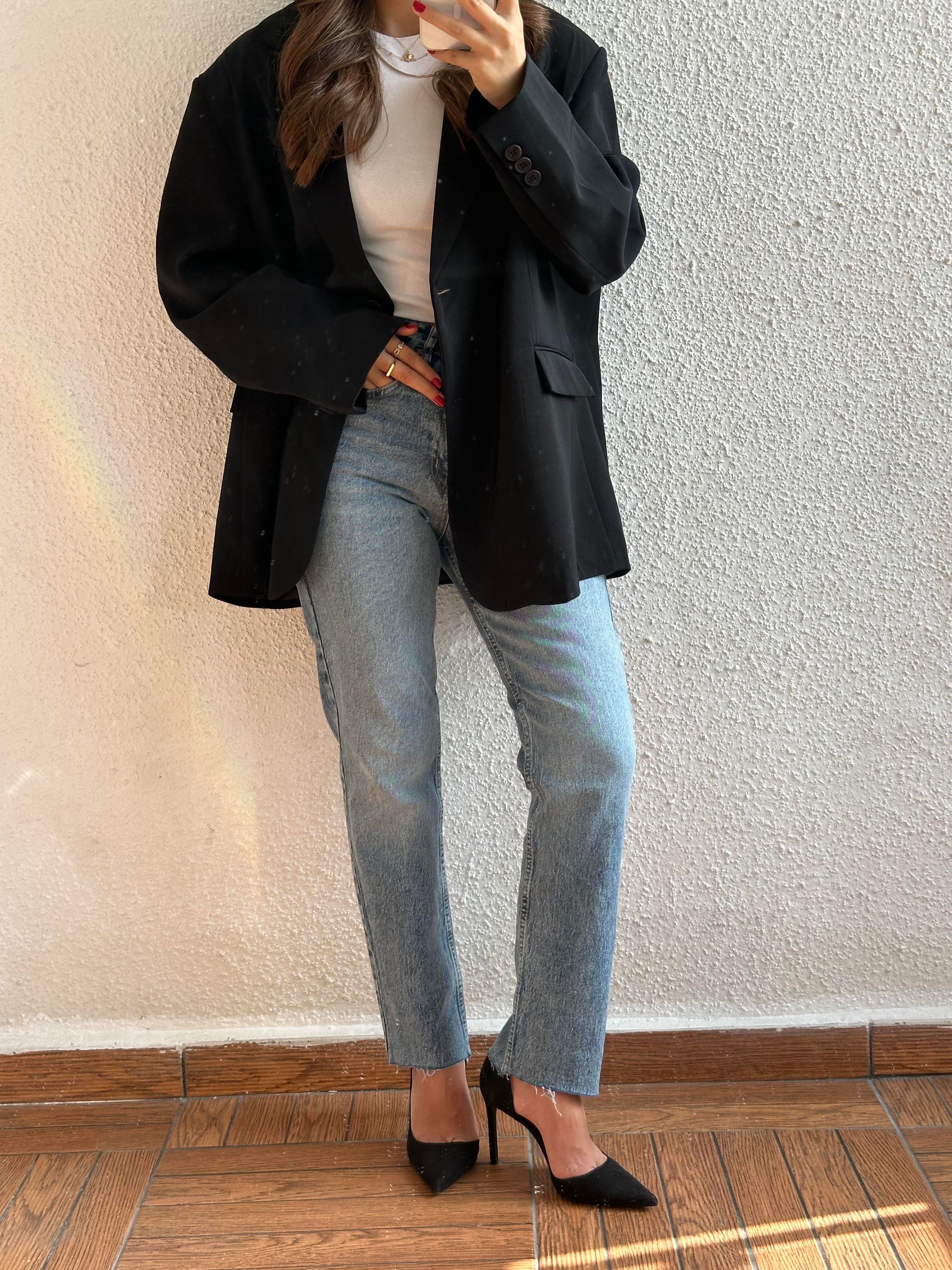 Boy Fit Kesik Paça Jean - Lacivert