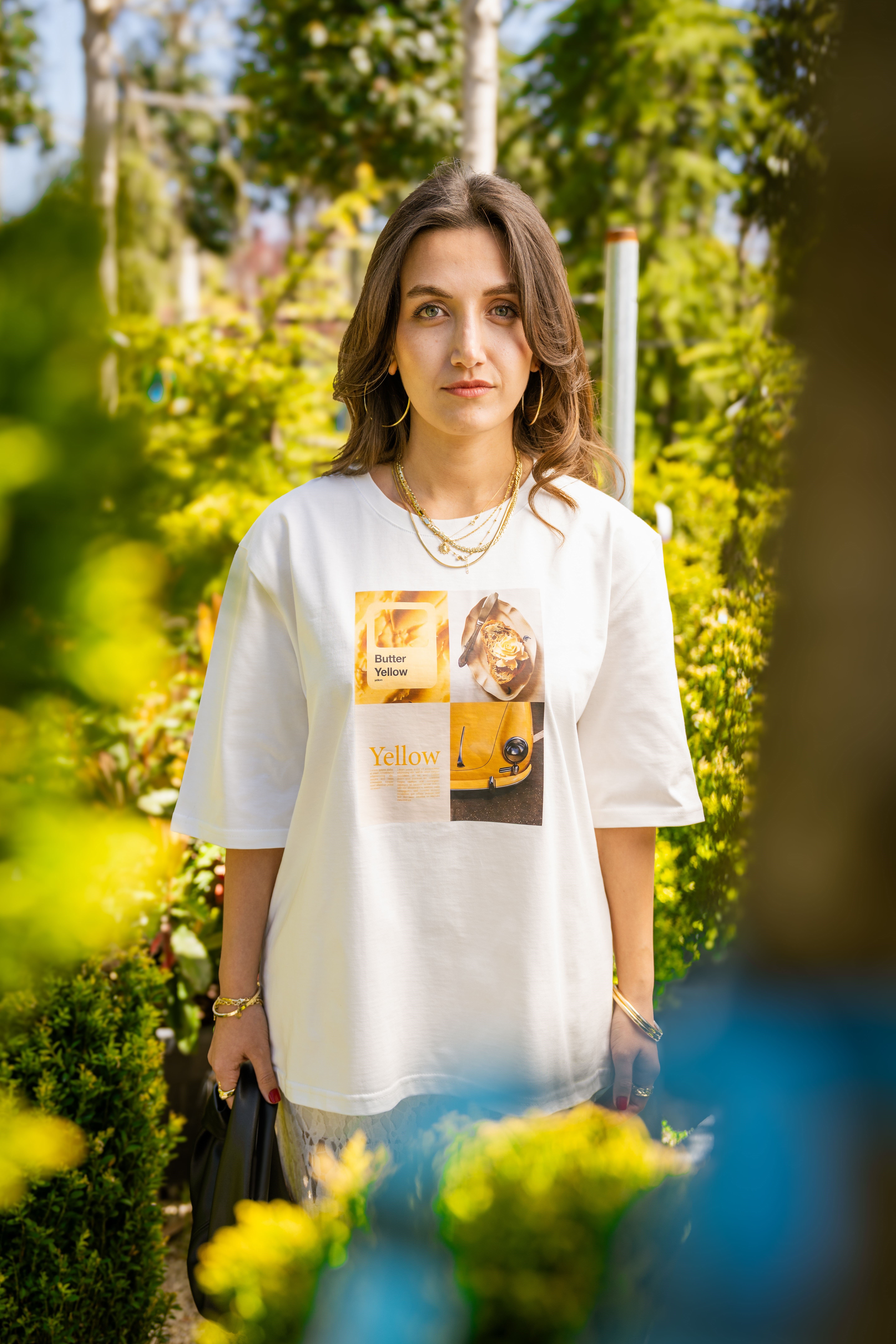 Butter Yellow Baskılı T-shirt