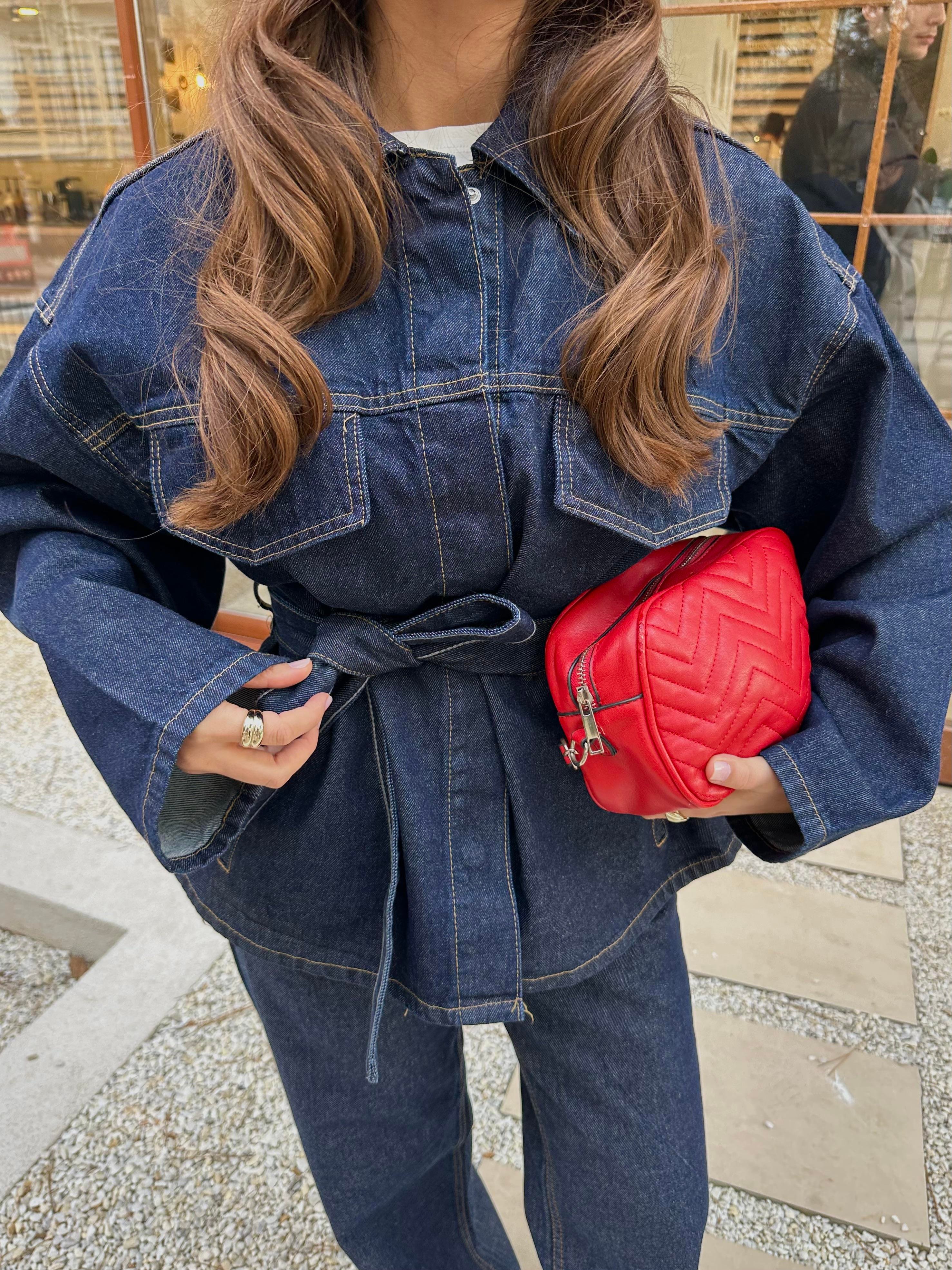 Denim Gömlek Pantolon Takım - Lacivert
