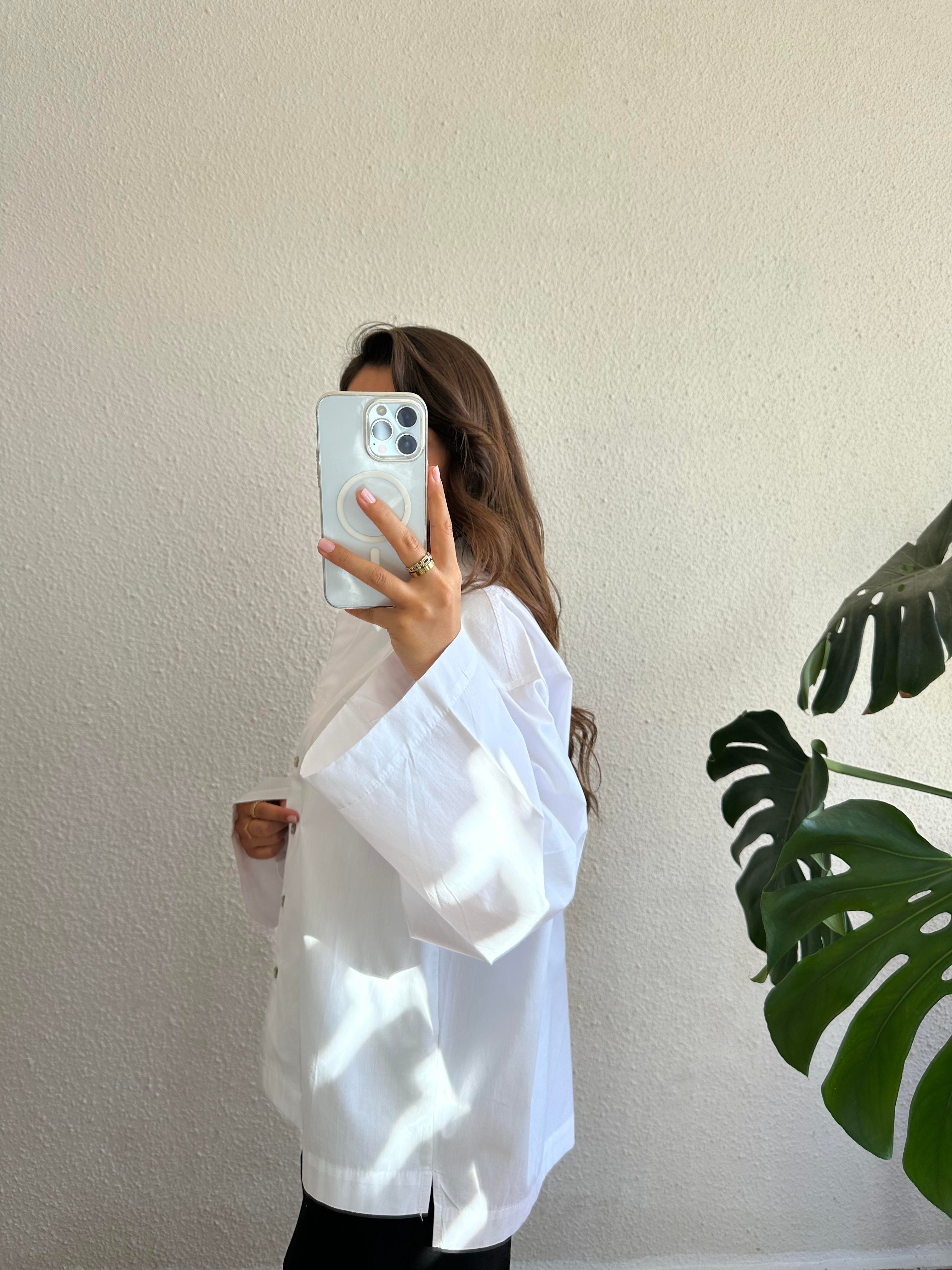 Oversize Gömlek - Beyaz