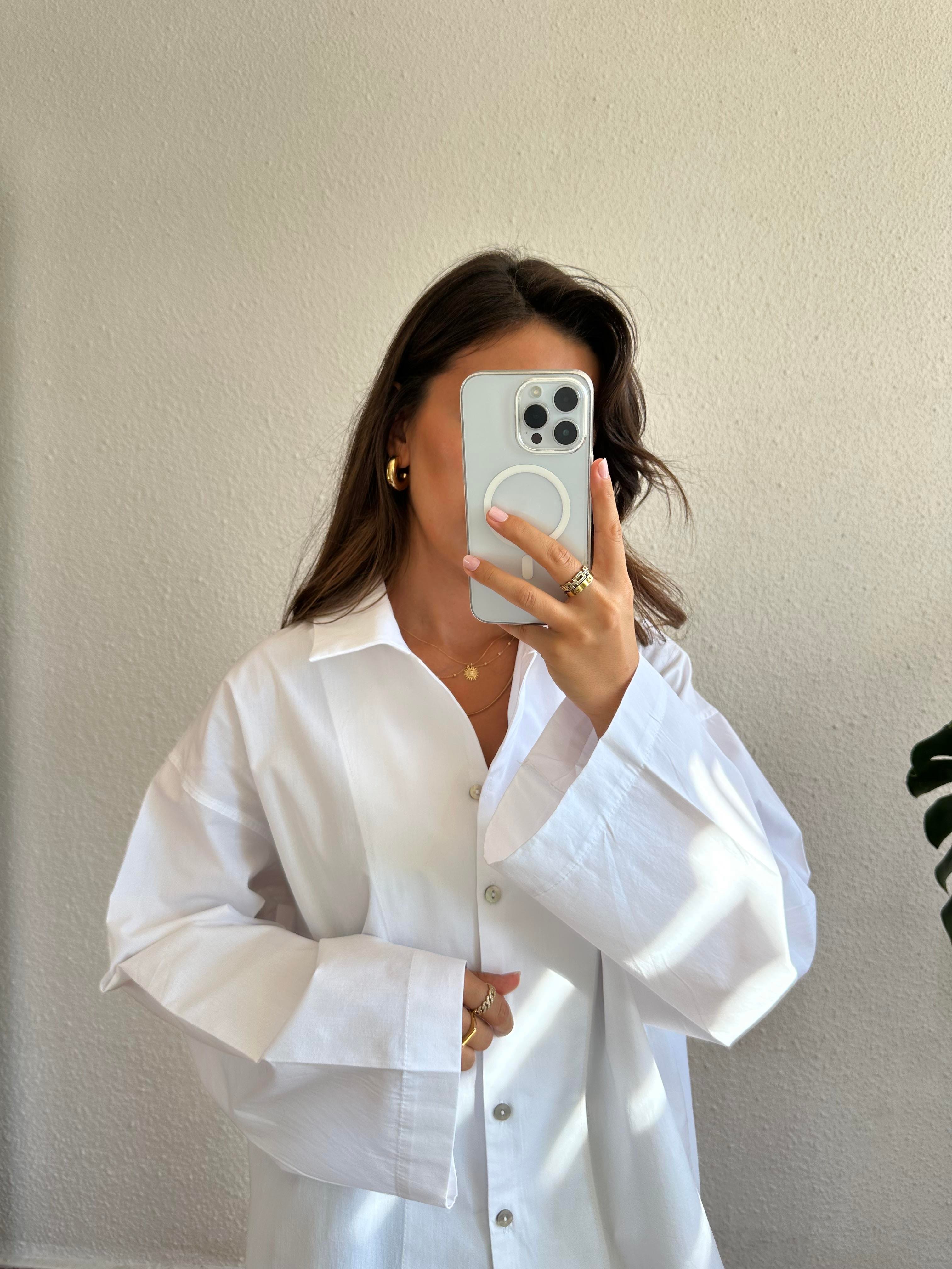 Oversize Gömlek - Beyaz