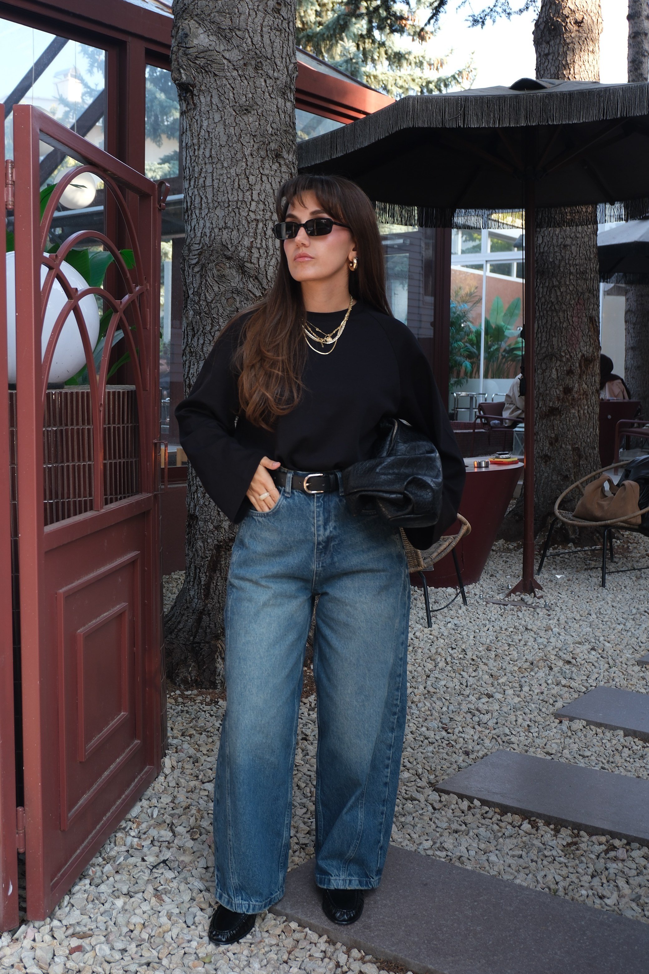 Yüksek Bel Barrel Jean