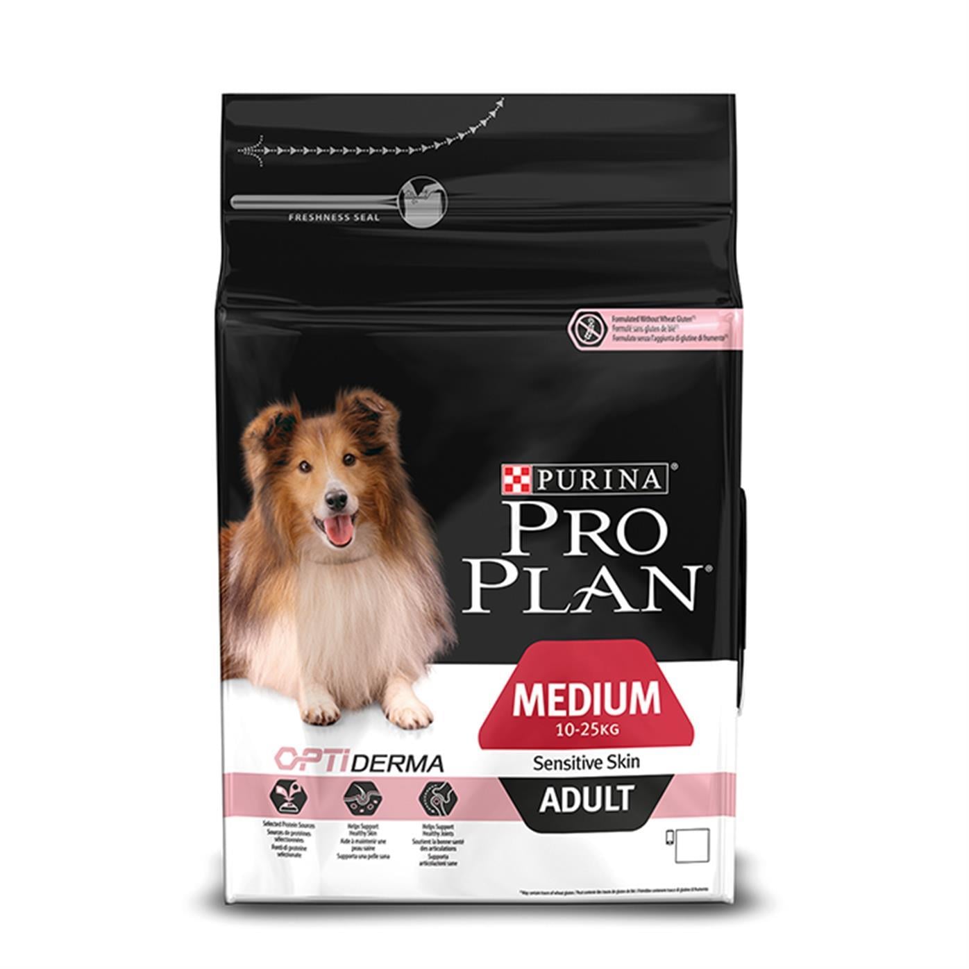 Pro Plan Medium Sensitive Skin Somonlu ve Pirinçli Yetişkin Orta Irk Köpek Maması 3kg
