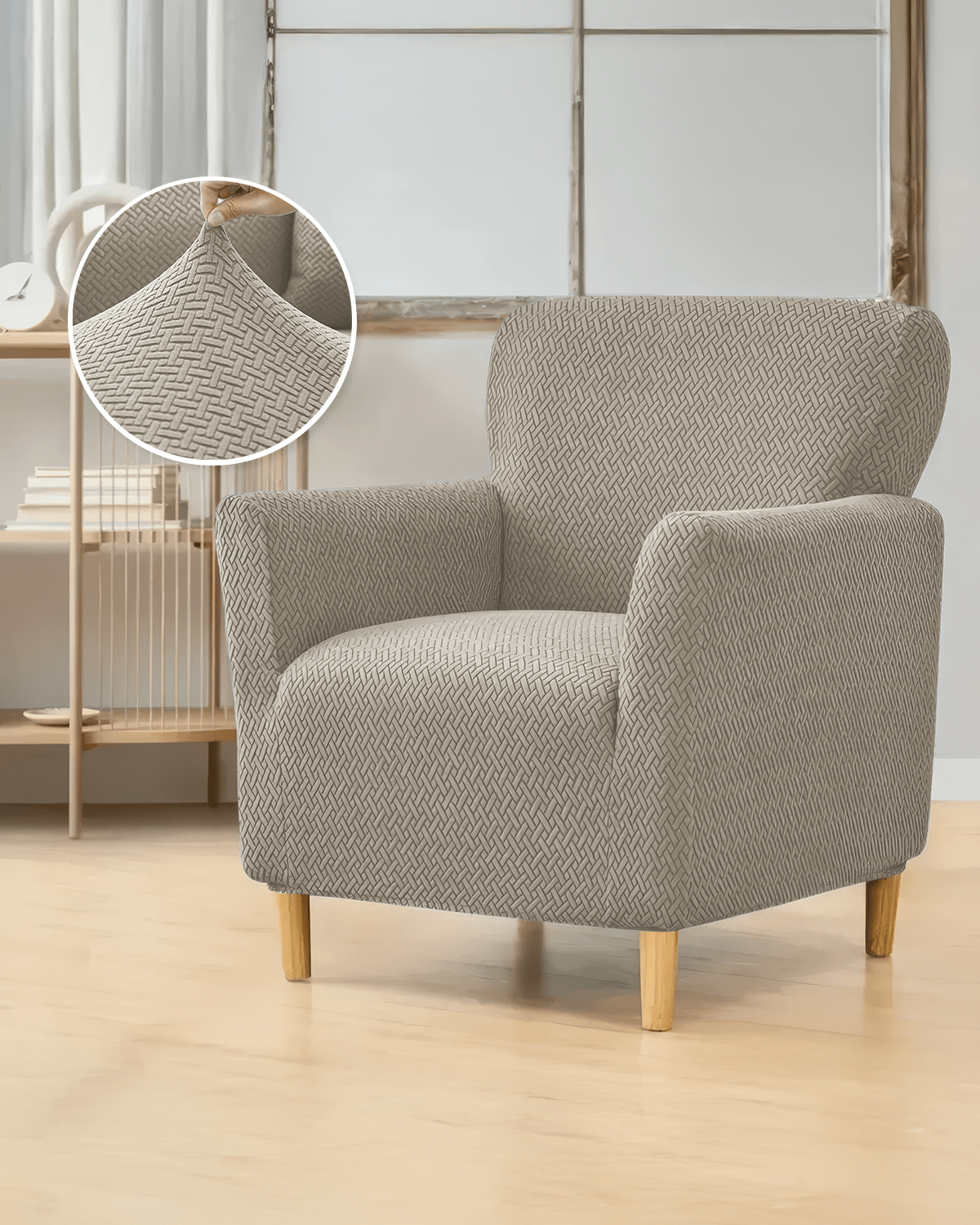 3.3.1.1 Koltuk Örtüsü Koltuk Kılıfı Takımı Lastikli Sofa Cover / Bej