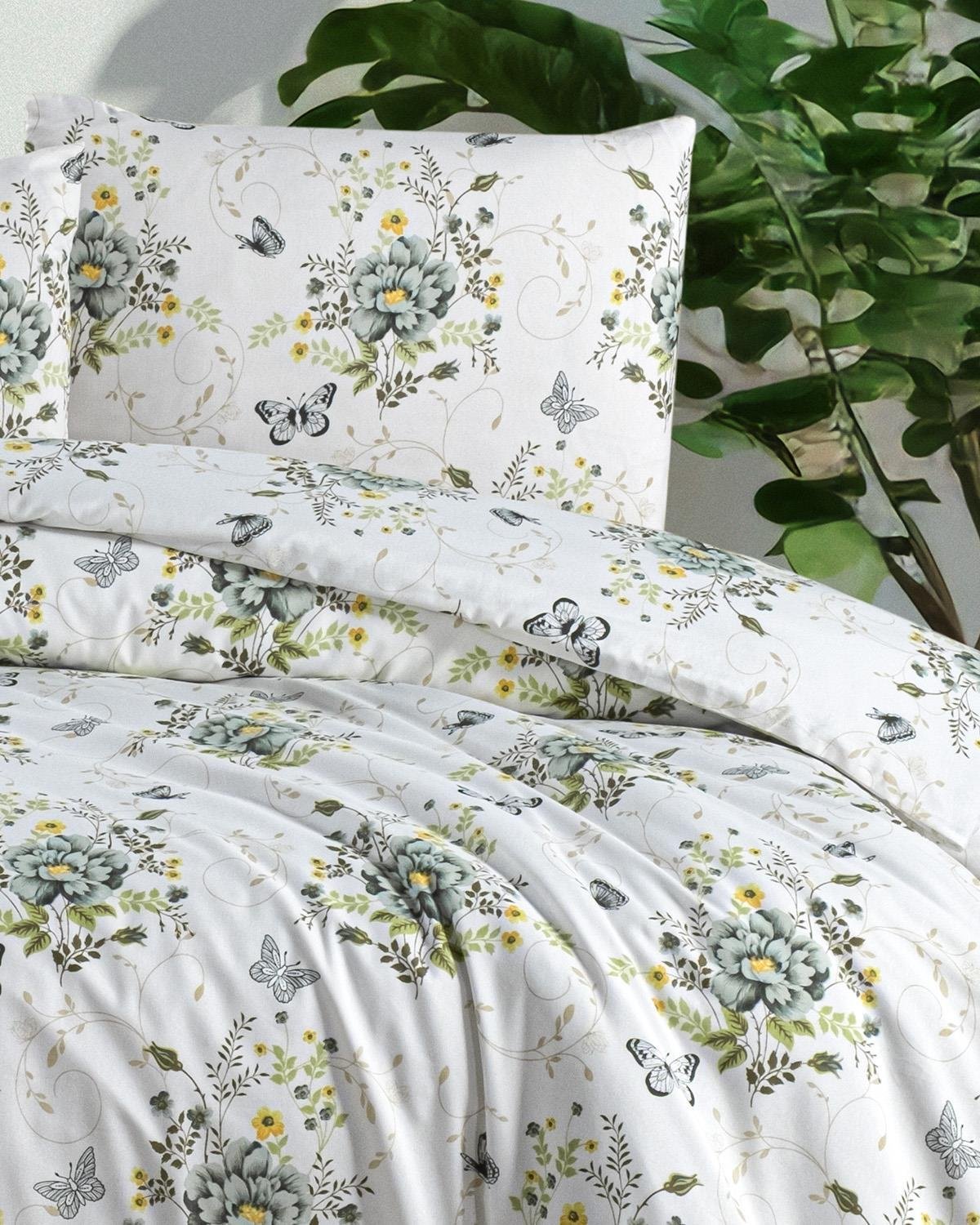 Flora Pamuklu Tek Kişilik Nevresim Takımı