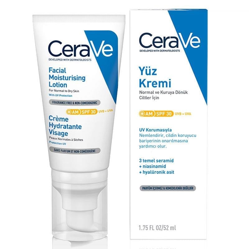 Cerave 50 ml Normal ve Kuru Ciltler SPF 25 Nemlendirici Yüz Kremi