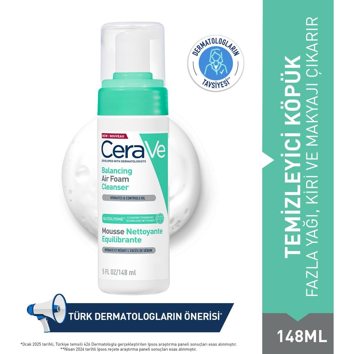 Cerave Balancing Air Foam Cleanser 148 ml Yüz Temizleyici Köpük
