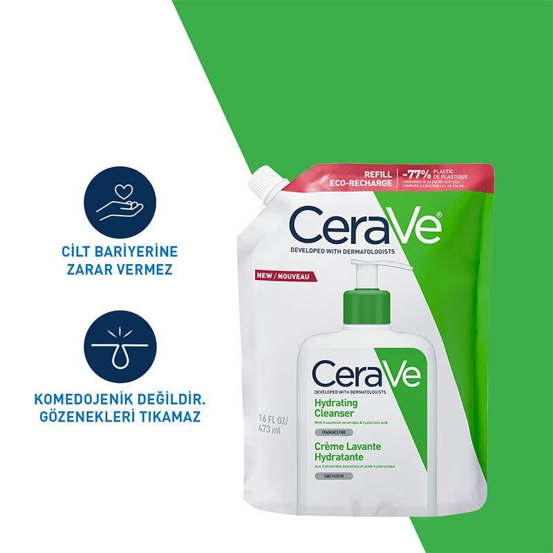 CeraVe Normal Ve Kuru Ciltler İçin Nemlendiren Temizleyici 473 ml - Refill