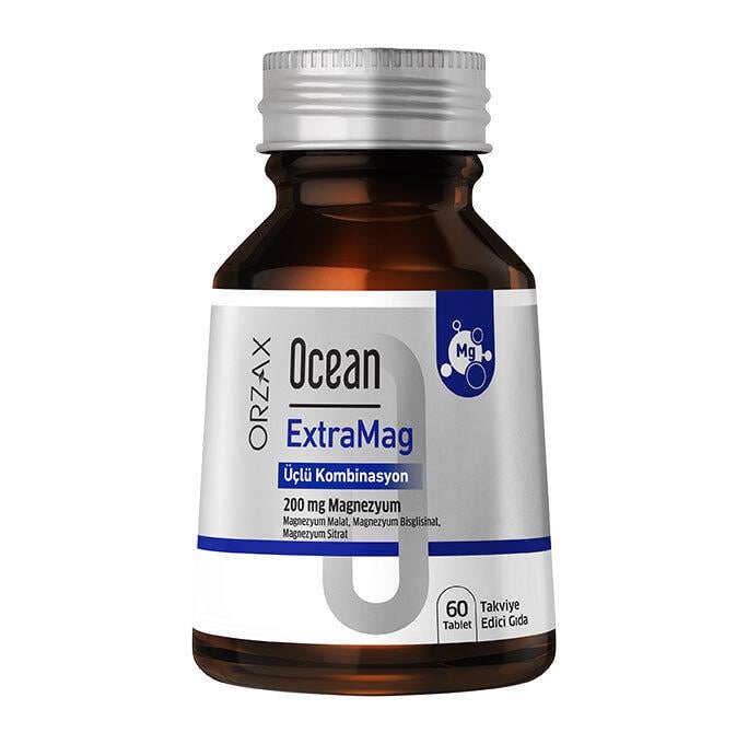 Orzax Ocean ExtraMag Üçlü Magnezyum Kombinasyonu 60 Tablet