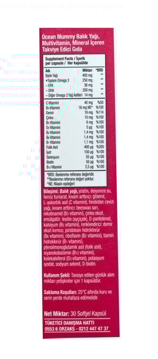 Orzax Ocean Mummy 30 Softjel Kapsül