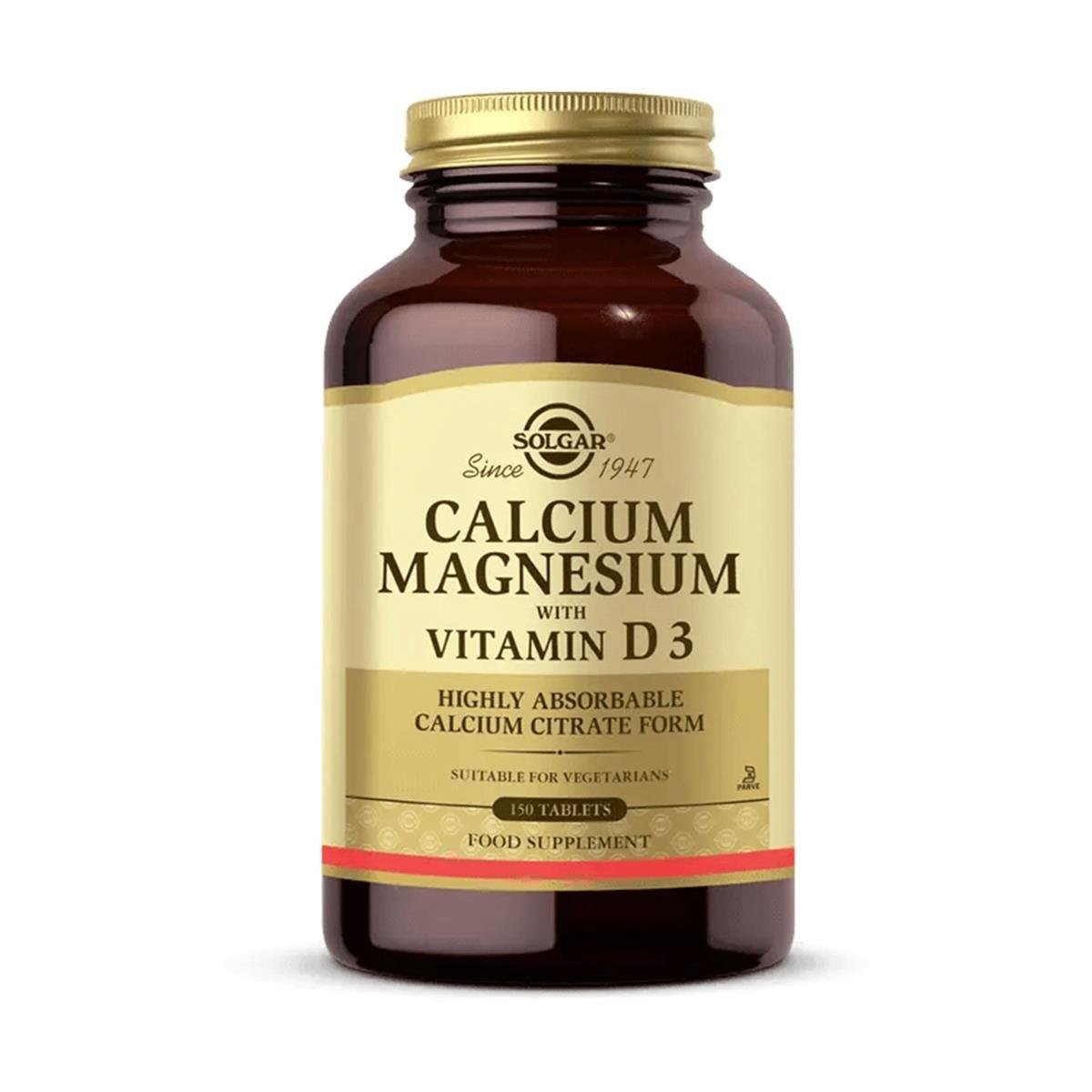 Solgar Calcium Magnesium with Vitamin D3 150 Tablet