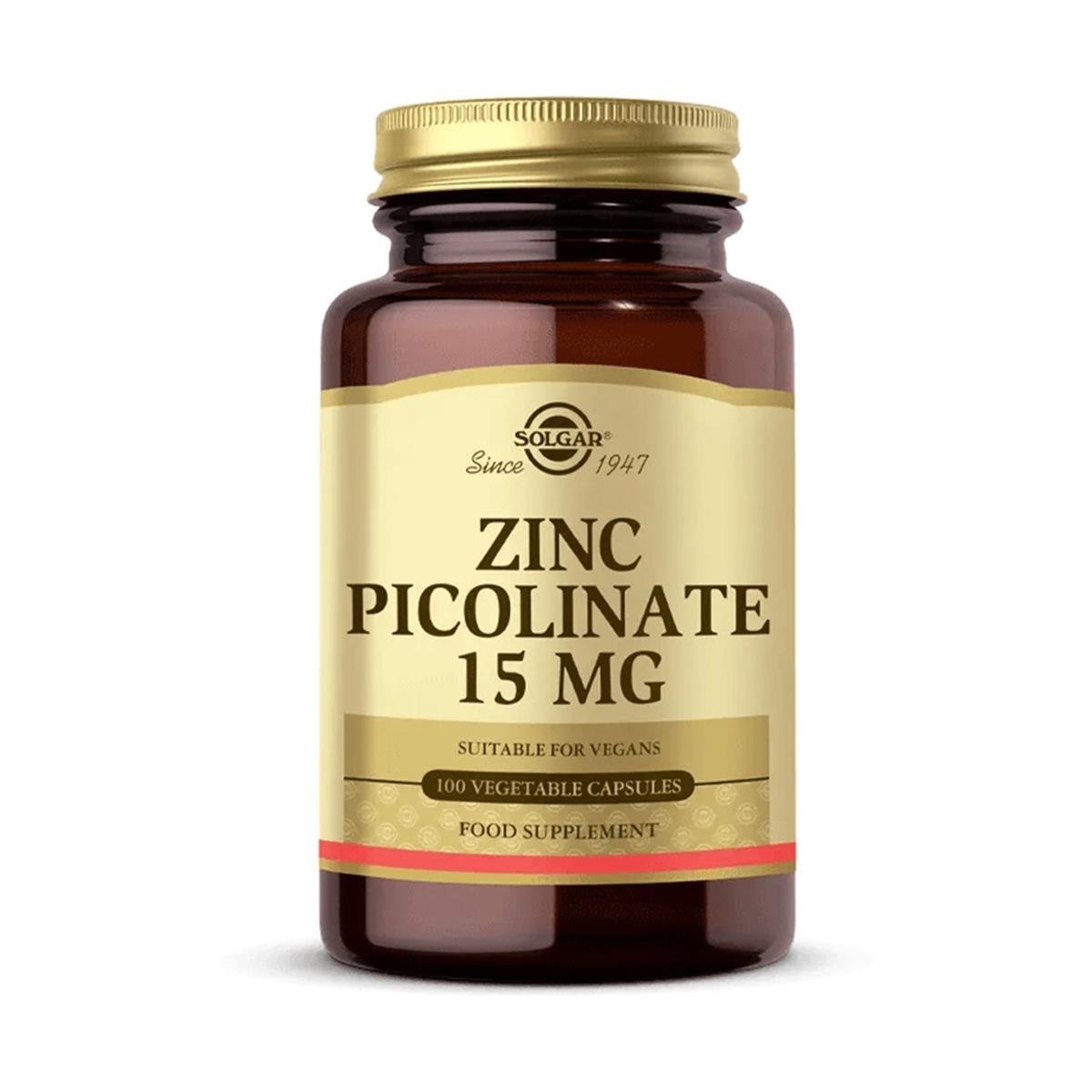 Solgar Zinc Picolinate 15 mg 100 Kapsül