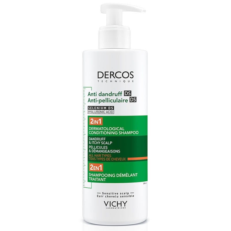 Vichy Dercos Dercos 2'si 1 Arada Kepek Karşıtı ve Nemlendirici Şampuan 390 ml