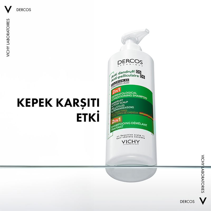 Vichy Dercos Dercos 2'si 1 Arada Kepek Karşıtı ve Nemlendirici Şampuan 390 ml