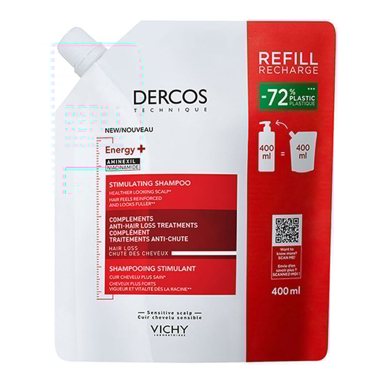 Vichy Dercos Energising Saç Dökülmesine Karşı Şampuan 390 ml - Refill