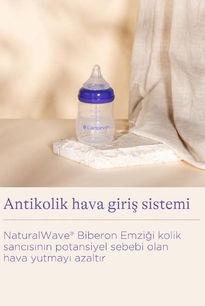Lansinoh Natural Wave Biberon ve Biberon Emziği 160 ml