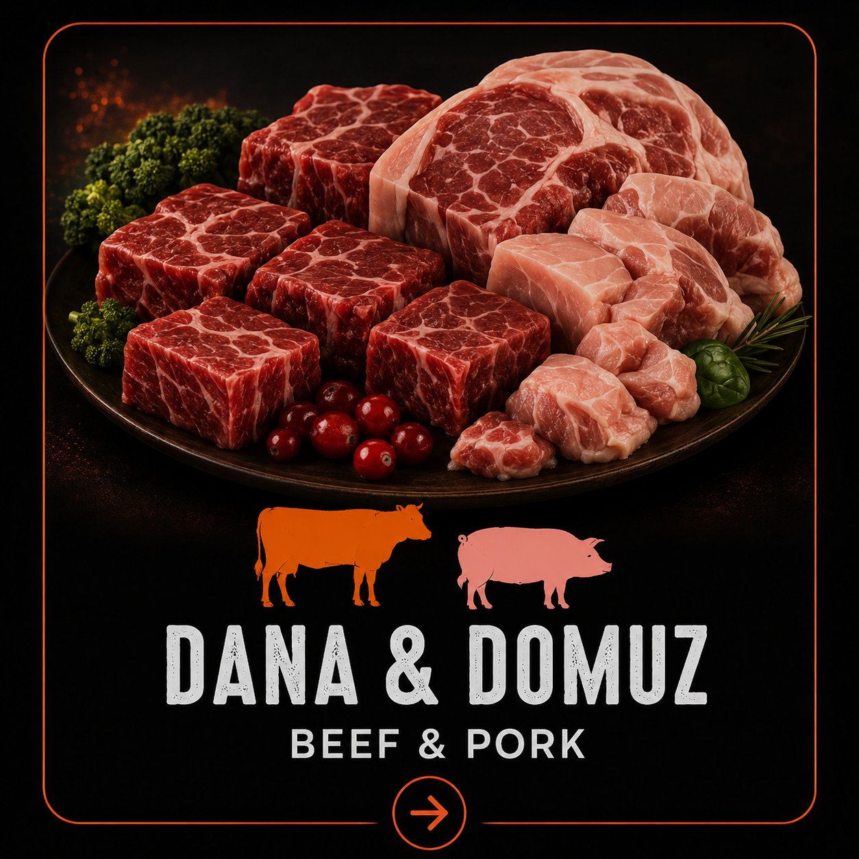 Raw Power Dana & Domuz Barf Yüksek Enerjili Doğal Çiğ Köpek Maması - 5 Kg