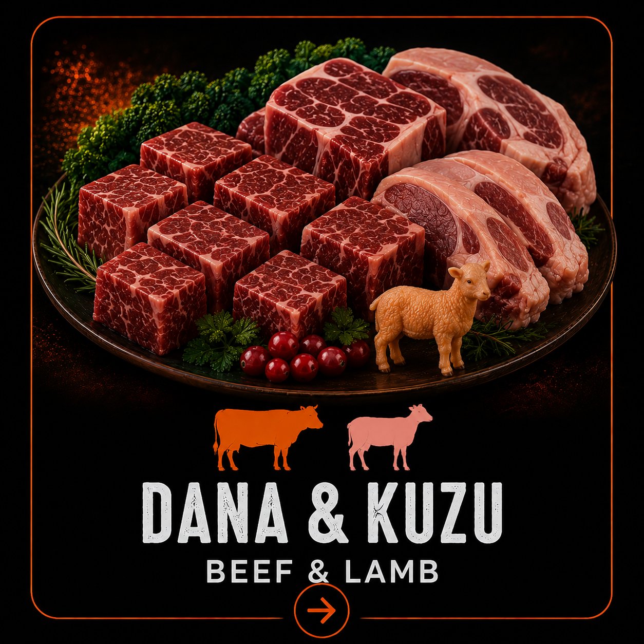 Raw Quality Dana & Kuzu Barf Doğal Çiğ Köpek Maması