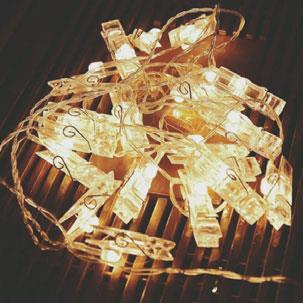 IŞIKLI LED ŞERİT PLASTİK ZİNCİR MANDAL -10 LU