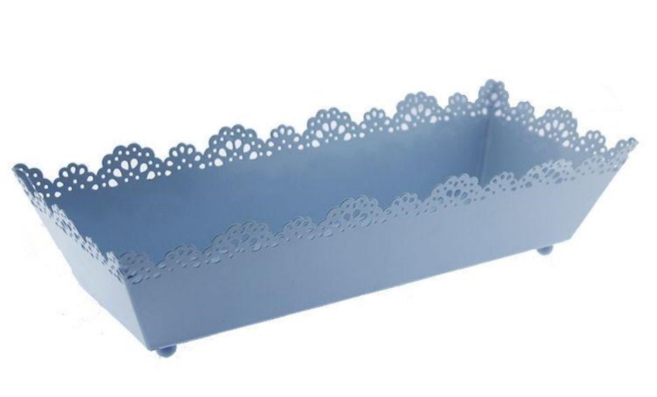 METAL SEPET TEPSİ  SAKSI DİKDÖRTGEN 13X31X7CM