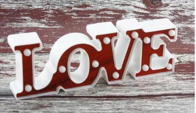PLASTİK IŞIKLI LED  LOVE