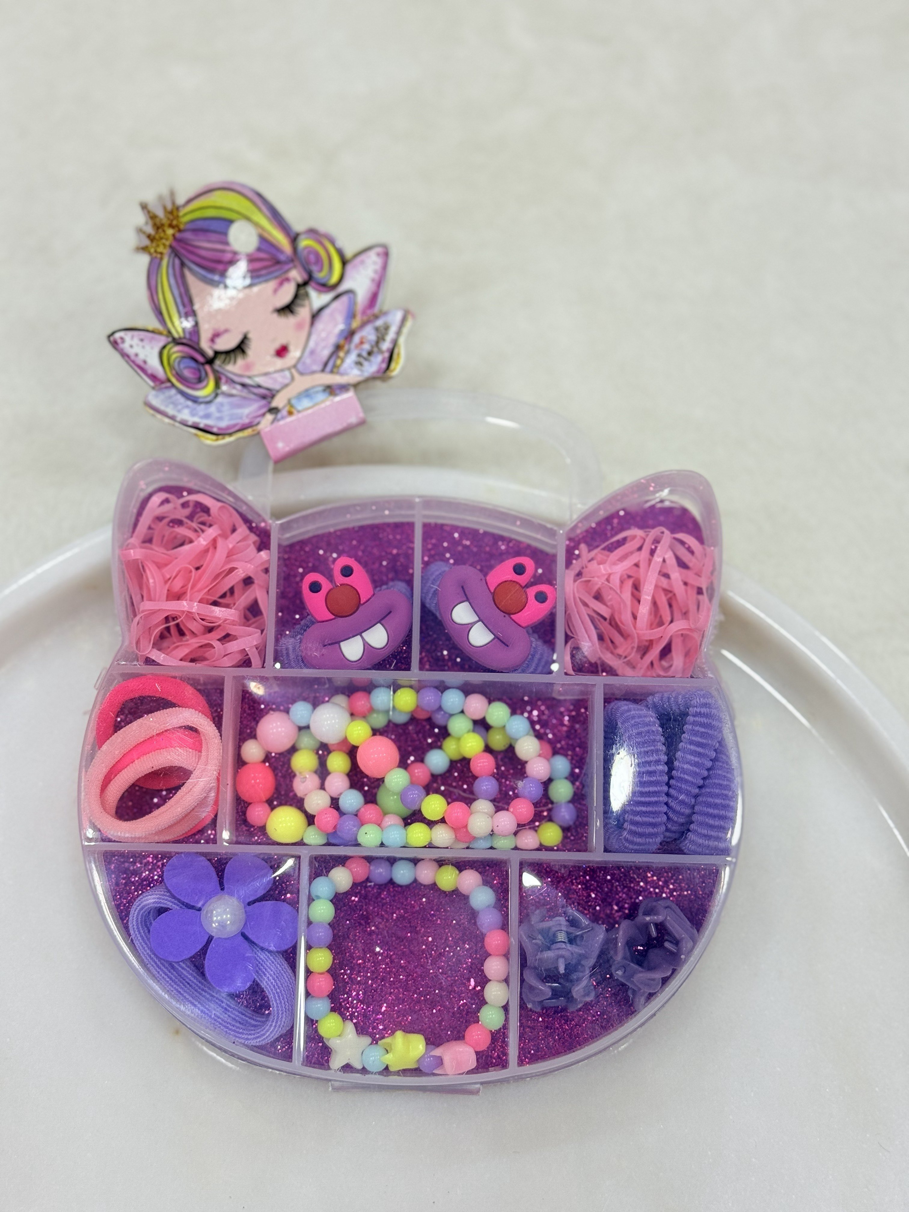 Minik Kedi Kutulu Toka Set Pembe