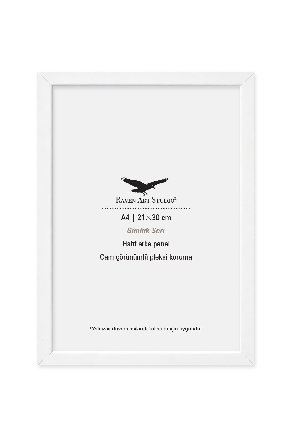 A4 Çerçeve Ekonomik Ermitaj Beyaz