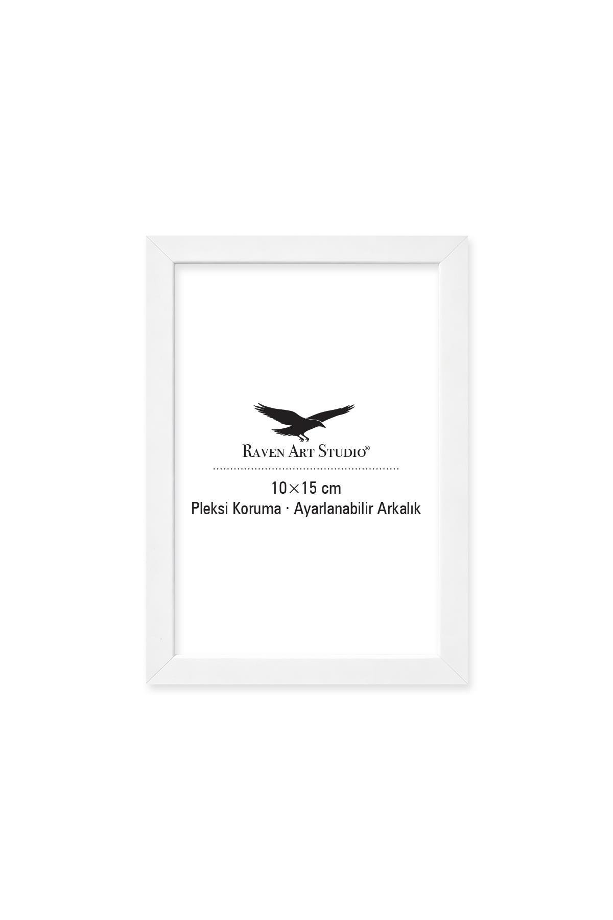 Ermitaj 10cm x 15cm Beyaz Resim Fotoğraf Belge Poster Evrak Çerçevesi Korumalı Kırılmaz Pleksi Cam