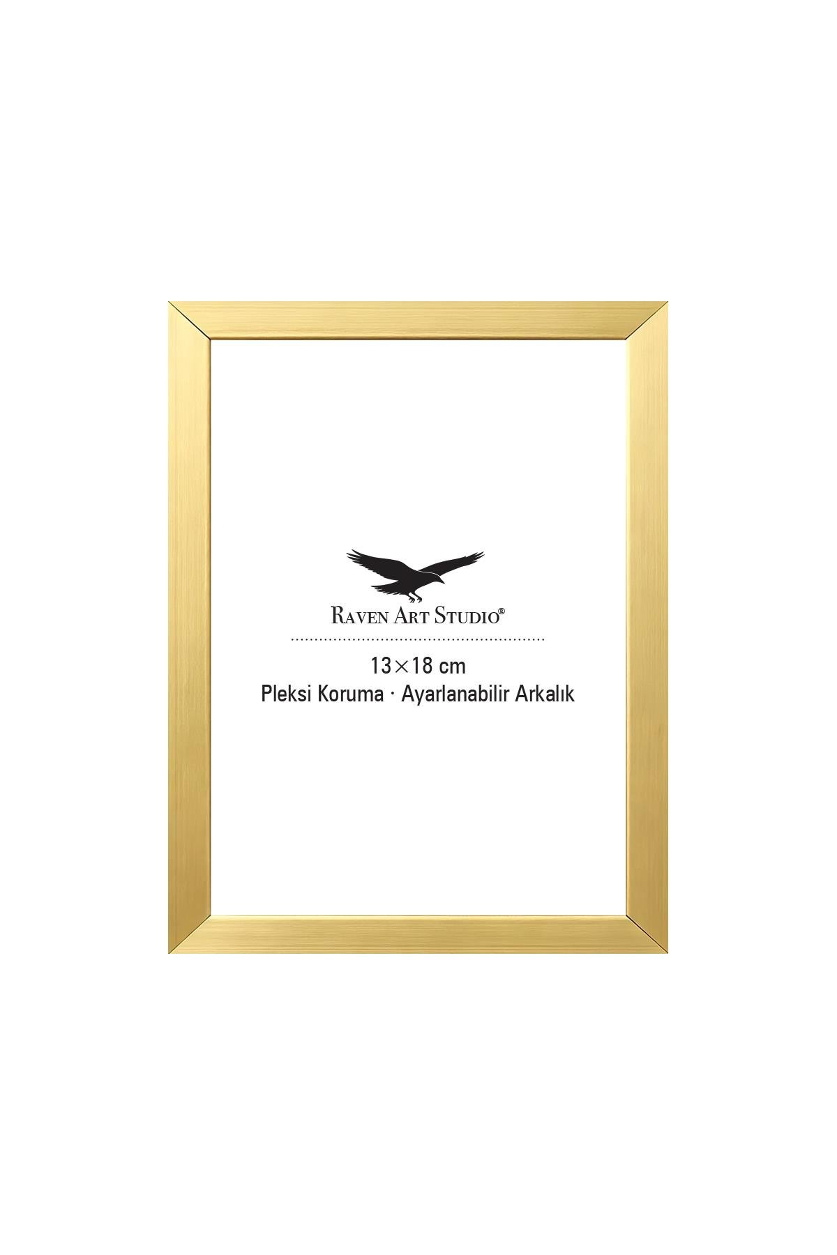 Ermitaj 13cm x 18cm Altın Resim Fotoğraf Belge Poster Evrak Çerçevesi Korumalı Kırılmaz Pleksi Cam