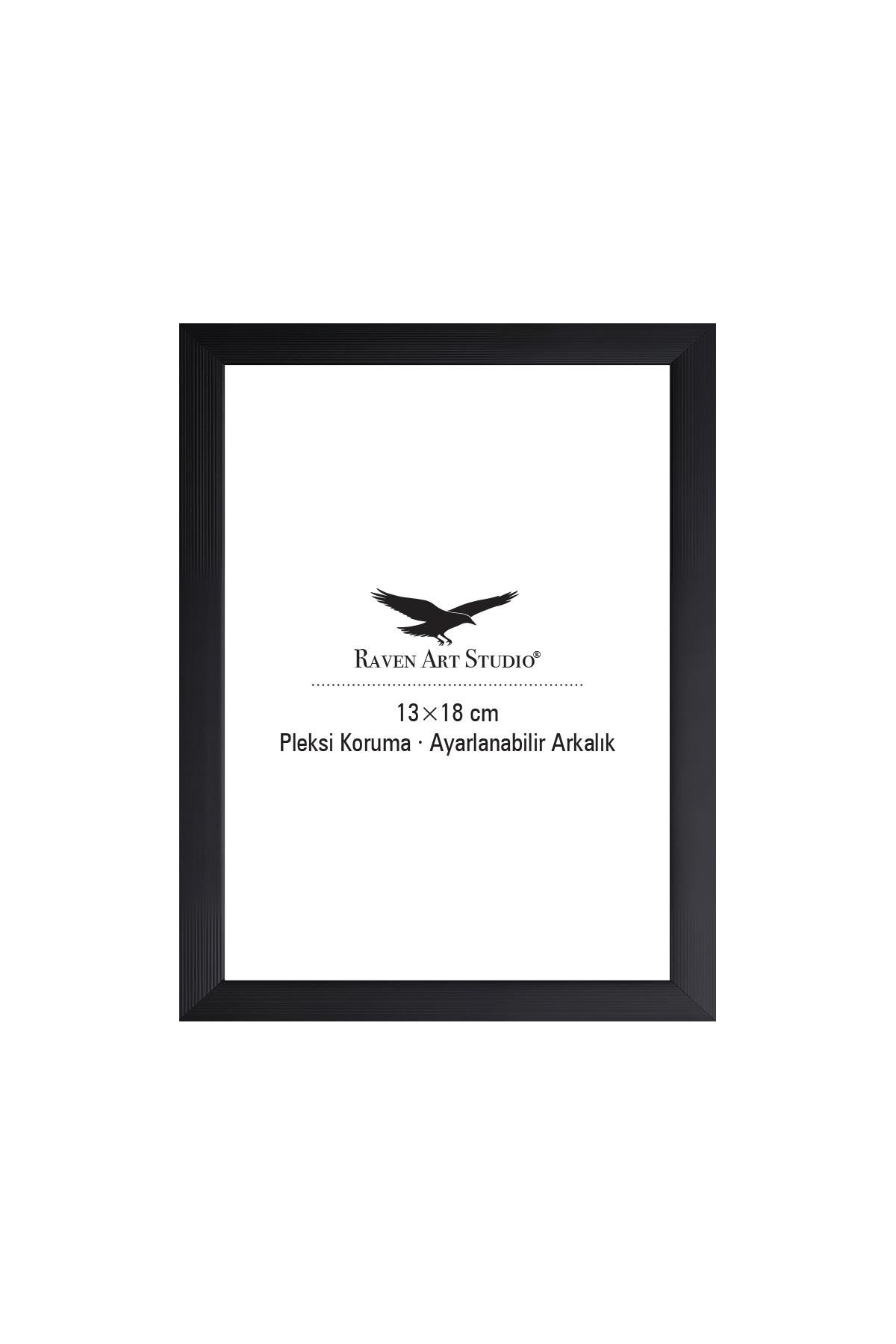 Ermitaj 13cm x 18cm Siyah Resim Fotoğraf Belge Poster Evrak Çerçevesi Korumalı Kırılmaz Pleksi Cam