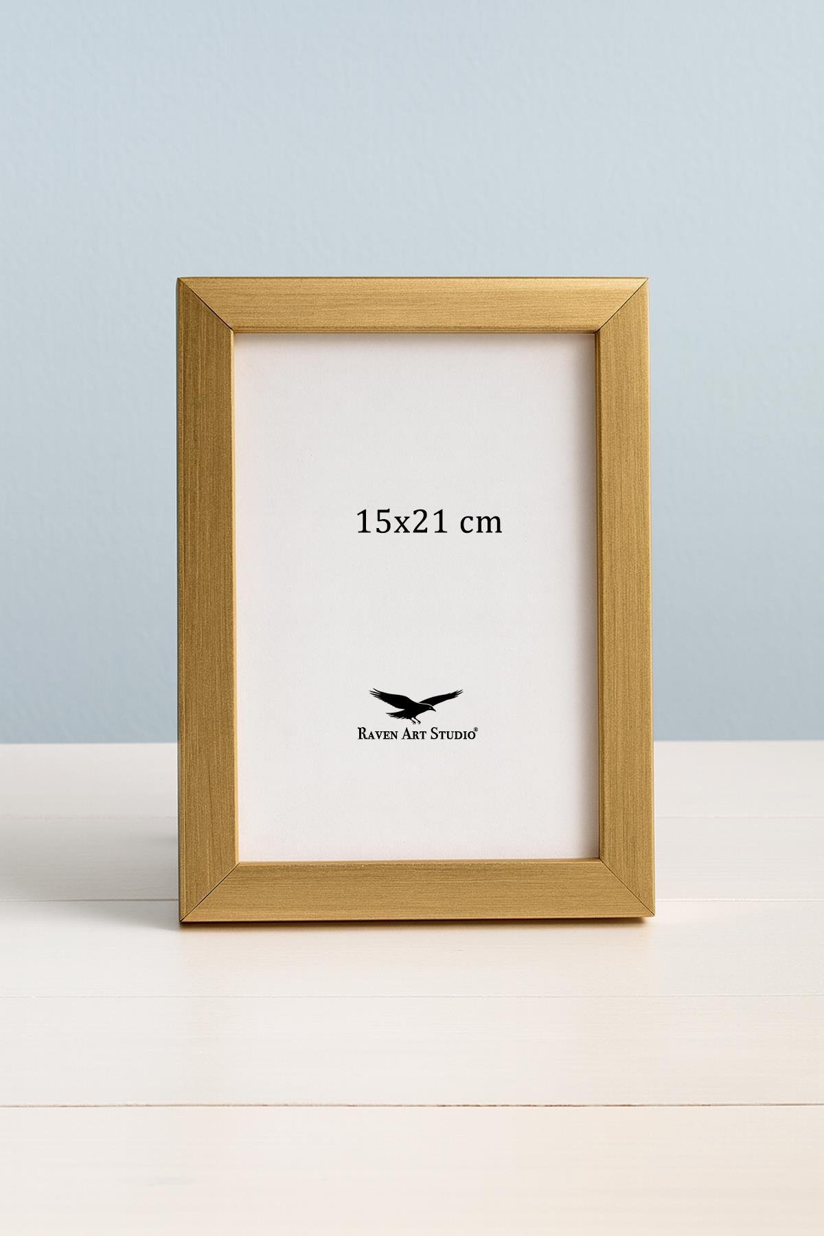 Ermitaj 15cm x 21cm Altın Resim Fotoğraf Belge Poster Evrak Çerçevesi Korumalı Kırılmaz Pleksi Cam