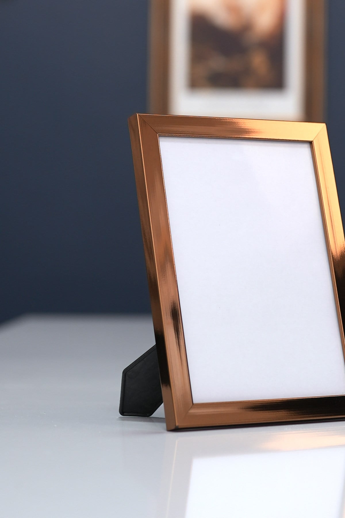 Ermitaj 15cm x 21cm Inox Bronz Resim Fotoğraf Belge Poster Evrak Çerçevesi Korumalı Kırılmaz Pleksi Cam