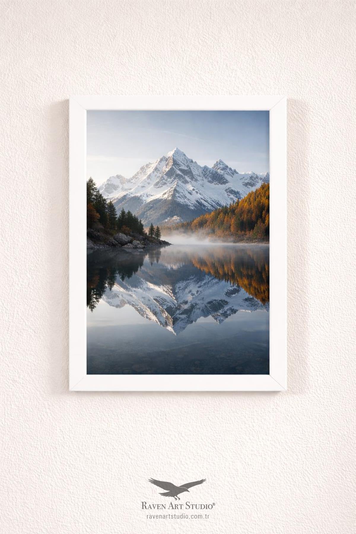 Ermitaj A3 Ebat 30cm x 42cm Beyaz Resim Fotoğraf Belge Poster Evrak Çerçevesi Korumalı Kırılmaz Pleksi Cam